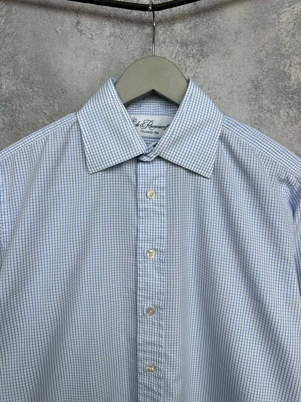 Ede & Ravenscroft Ede & Ravenscroft Button Up Dress Shirt Oxford Micro Check Size US L / EU 52-54 / 3 - 4 Thumbnail
