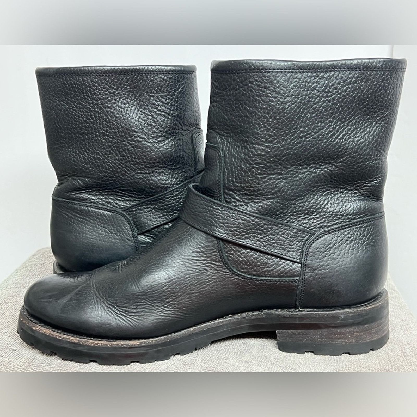 Frye Frye Natalie Engineer Leather Fur Lined Women's Booties sz 9 Size US 9 / IT 39 - 7 Thumbnail