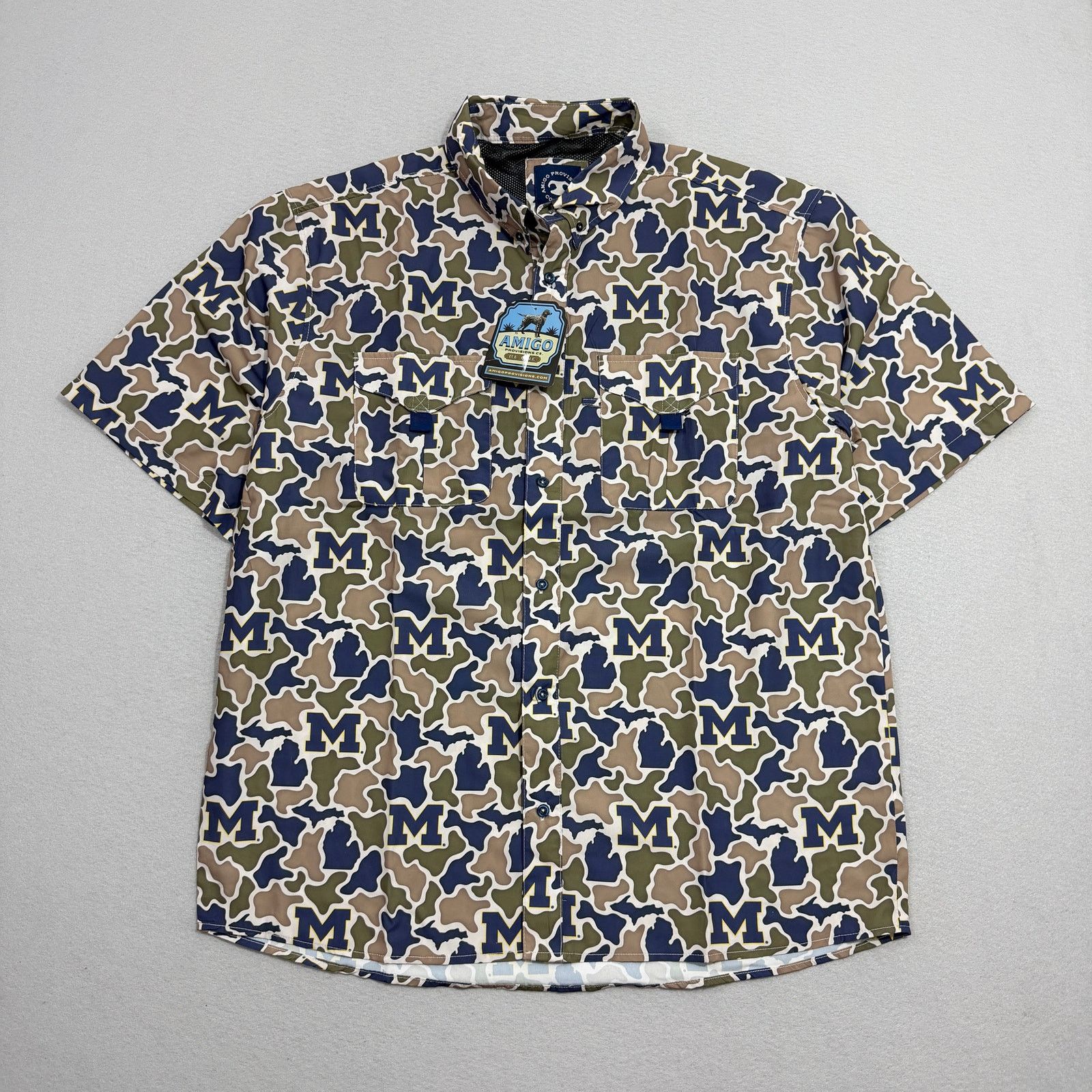 Vintage Amigo Provisions Michigan Wolverines Camo Shirt Men's XL NEW Size US XL / EU 56 / 4 - 1 Thumbnail