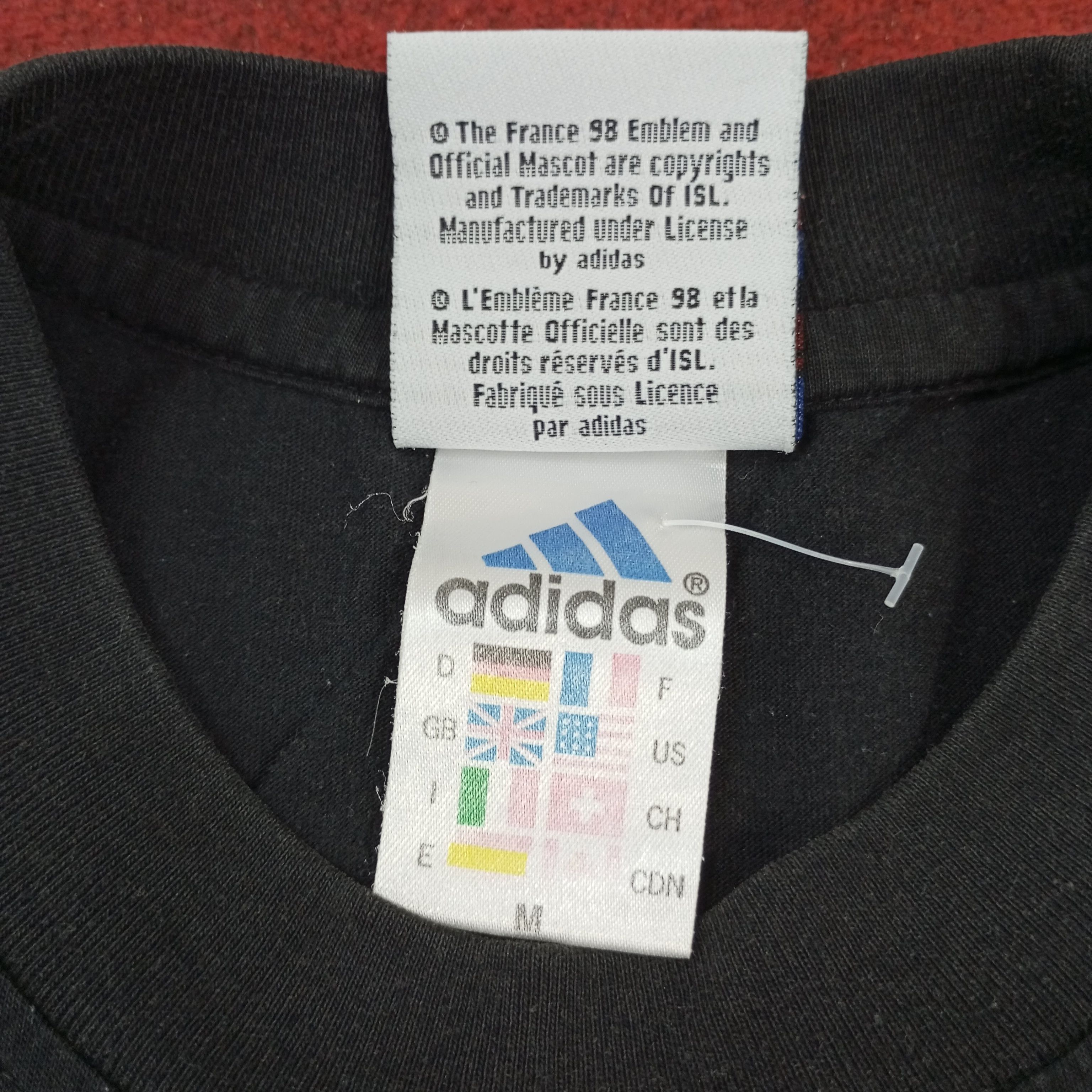 Adidas × Vintage Adidas France 98 Soccer Football Promo Style Tshirt Size US L / EU 52-54 / 3 - 6 Thumbnail