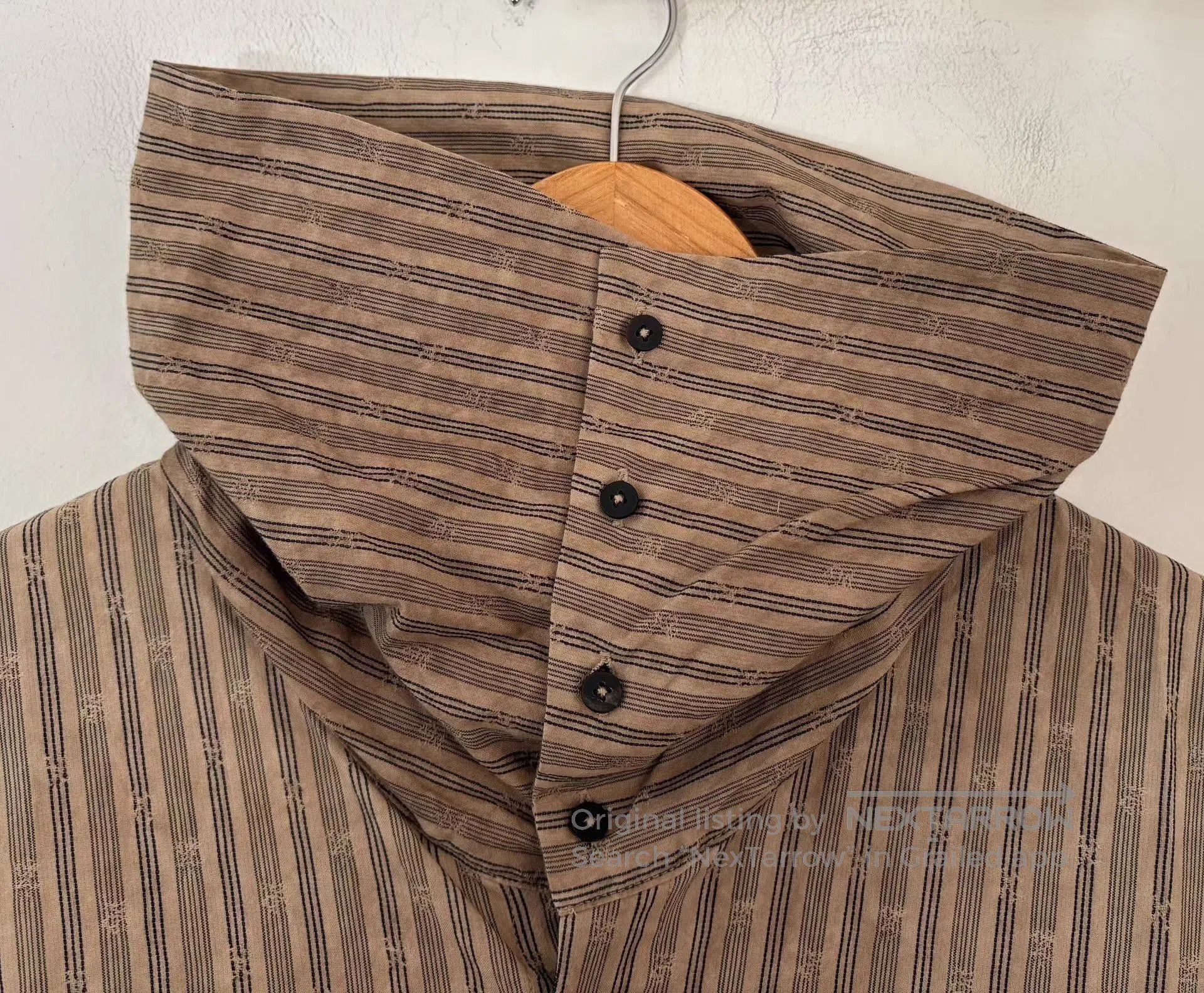 Ziggy Chen Striped High Collar Long Sleeve Button. Size US S / EU 44-46 / 1 - 6 Thumbnail