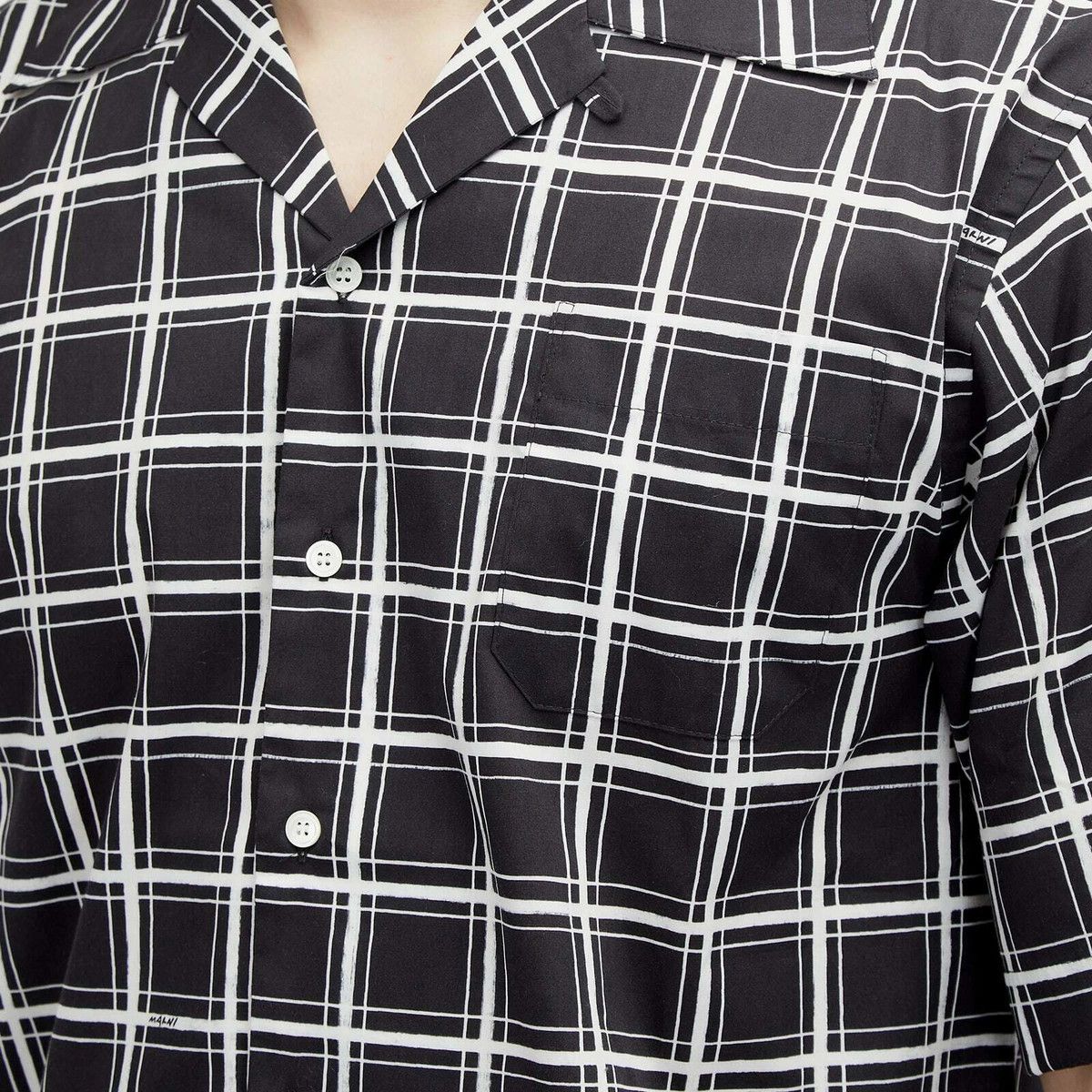 Marni o1w1db10824 Check Shirt in Black White Size US L / EU 52-54 / 3 - 5 Thumbnail