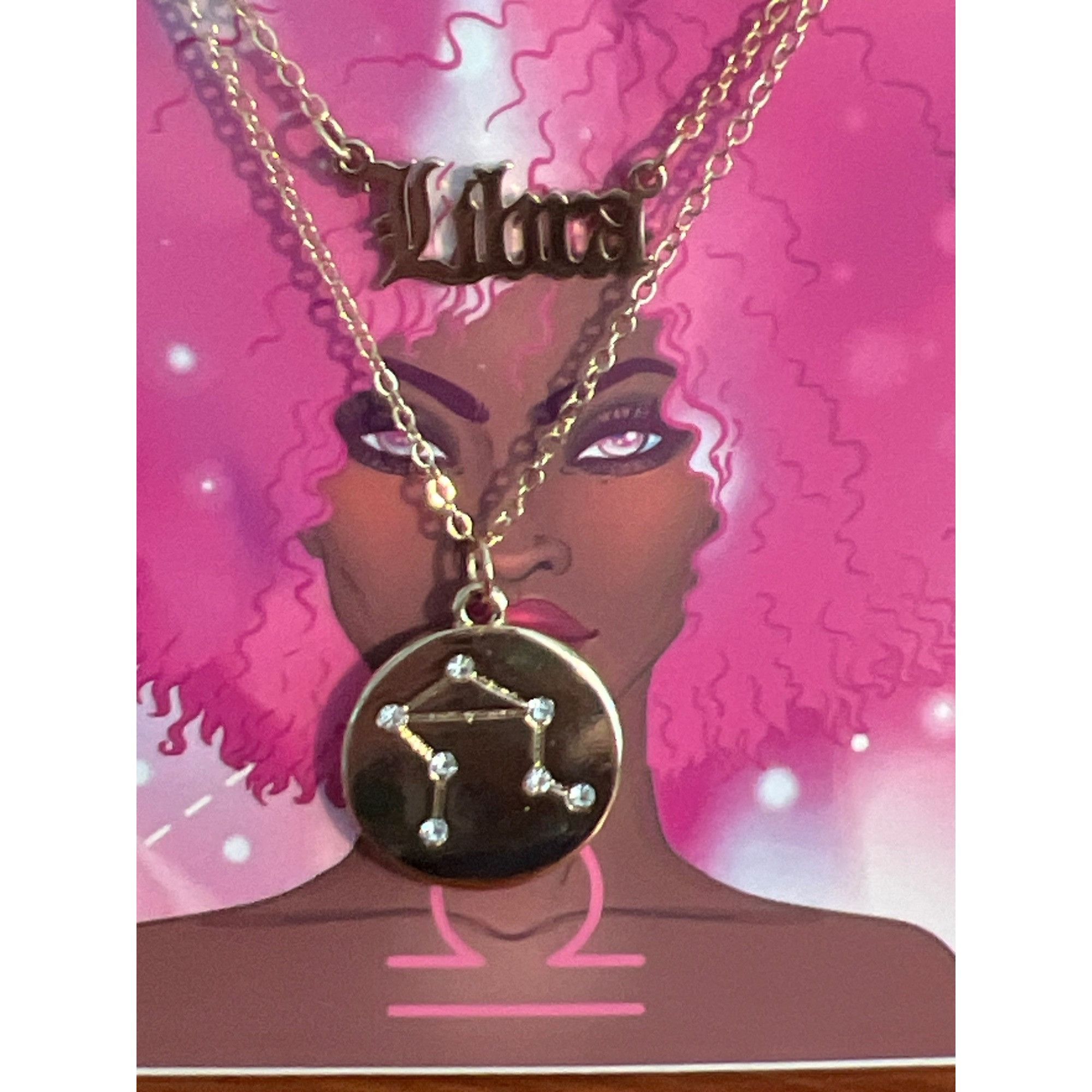 Other Libra Zodiac Necklace Set Tanya Creations Zodiac September O Size ONE SIZE - 3 Thumbnail
