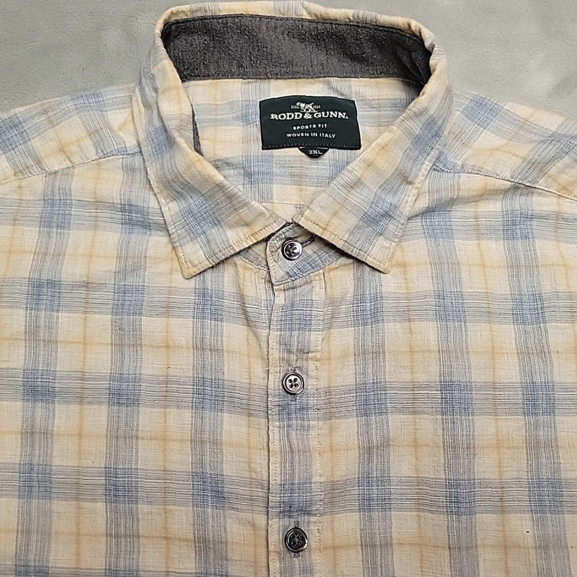 Rodd & Gunn Rodd & Gunn Shirt Mens 2XL Multi Color Plaid 100% Cotton Woven Italy Sports Fit Button-Up Casual Mens Size US XXL / EU 58 / 5 - 2 Thumbnail