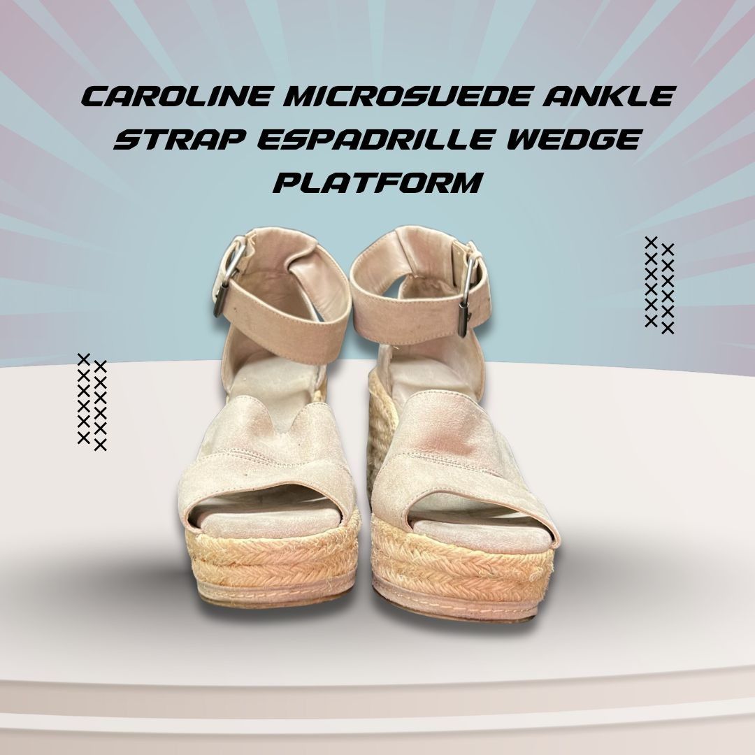 Other Caroline Microsuede Ankle Strap Espadrille Wedge Platform Sa Size US 8.5 / IT 38.5 - 1 Thumbnail