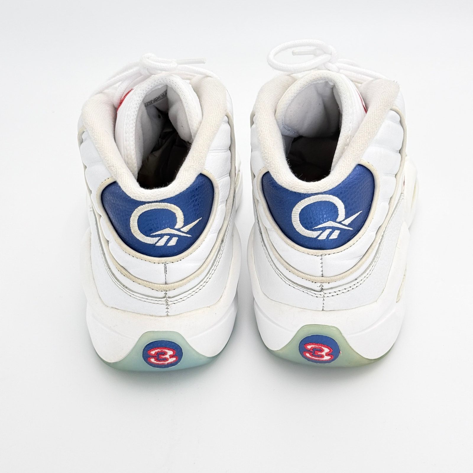 Reebok Reebok Question Mid Blue Toe Allen Iverson White Blue Size US 12 / EU 45 - 7 Thumbnail