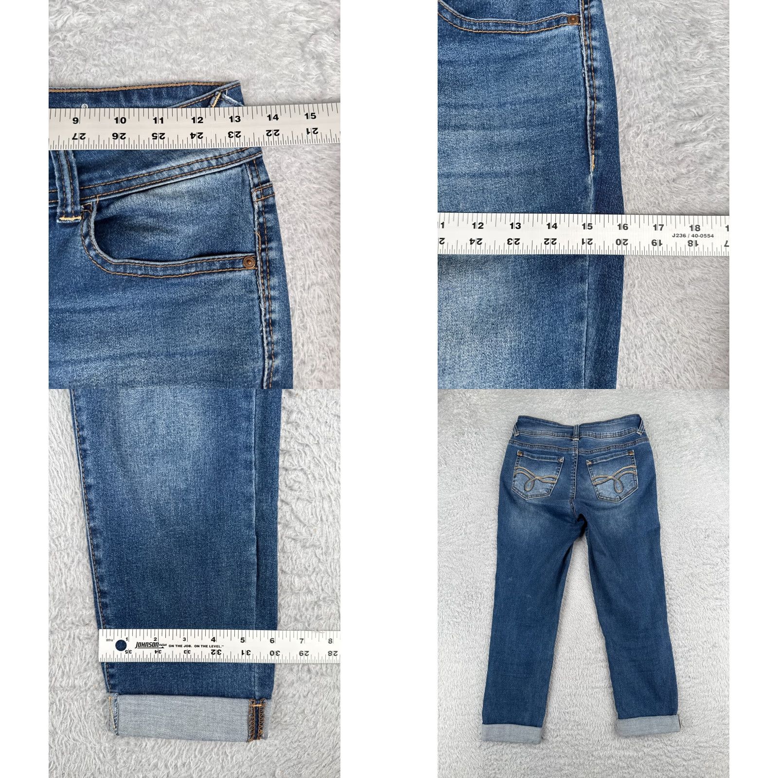 Vintage Wallflower Jeans Juniors 3 Blue Denim The Ultra Fit Capri Rolled Hem Mid 26x23 Denim Capri Jeans Women’s Regular Blue 26x23 3" Size 26" / US 2 / IT 38 - 9 Thumbnail