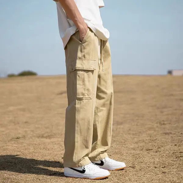 VIBE Khaki High Street Vintage Loose Casual Pants Size US 30 / EU 46 - 5 Thumbnail