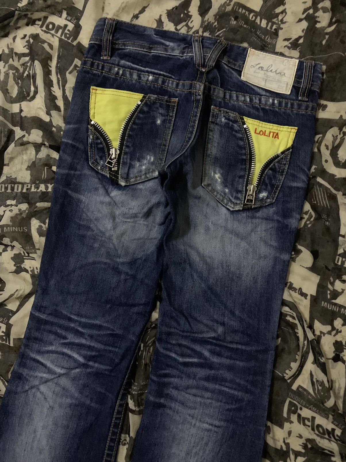 Hysteric Glamour 💥 Japanese Flare Lolita Yoshitomo Nara Denim Size 30" / US 8 / IT 44 - 6 Thumbnail