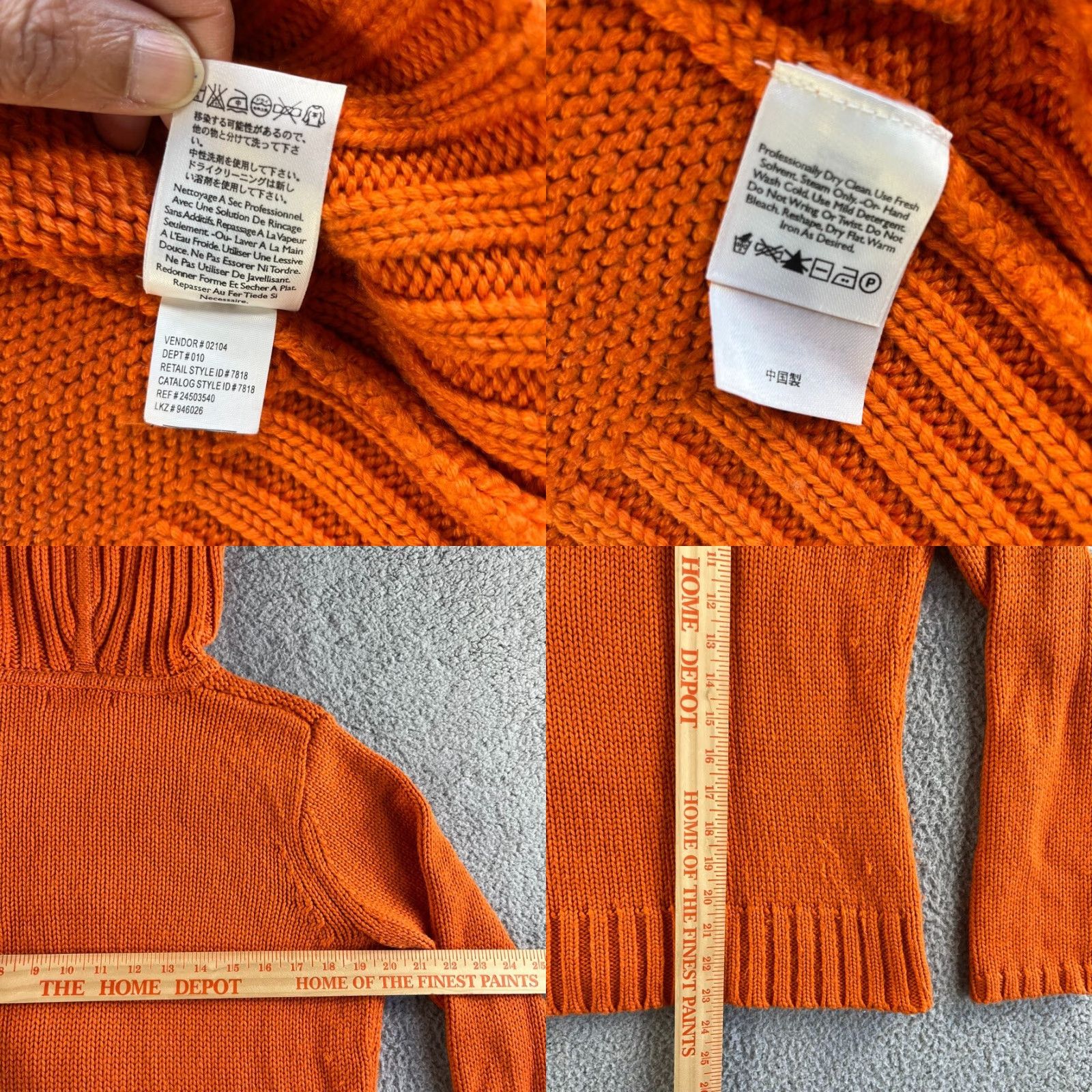 Eddie Bauer Eddie Bauer Jacket Womens Large Orange Wool Blend Hoodie Long Sleeve Full Zip Jacket Cardigan Bohemian Retro Size L / US 10 / IT 46 - 9 Thumbnail