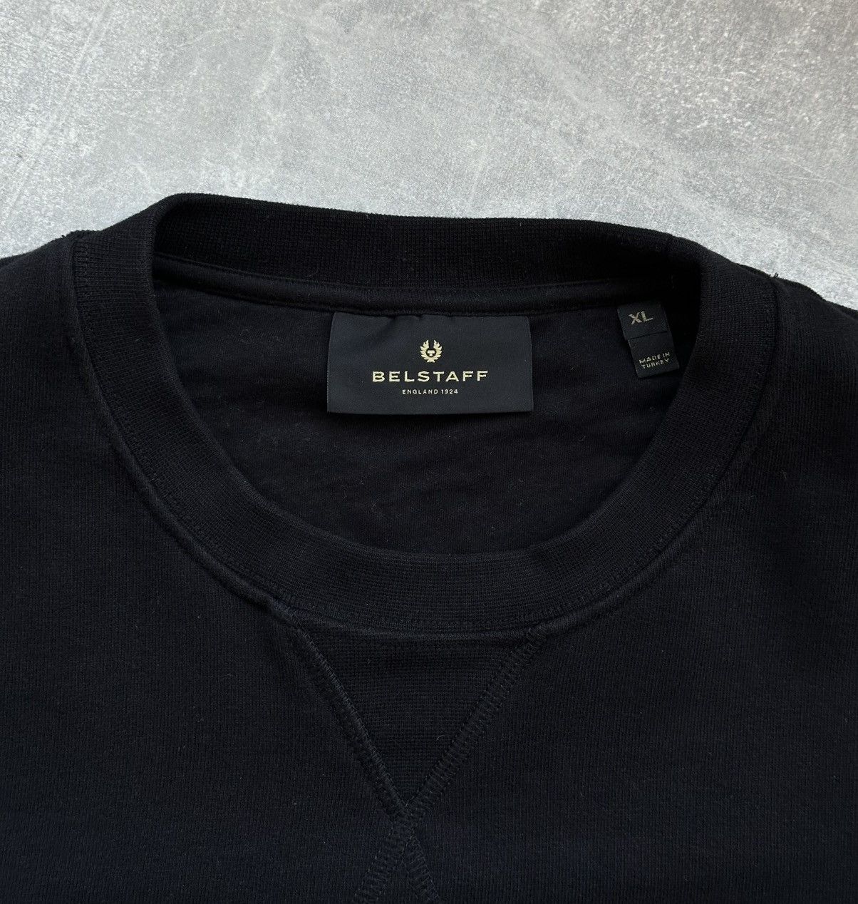 Belstaff Belstaff Men’s Black Crewneck Sweatshirt Big Logo Size XL Size US XL / EU 56 / 4 - 4 Thumbnail
