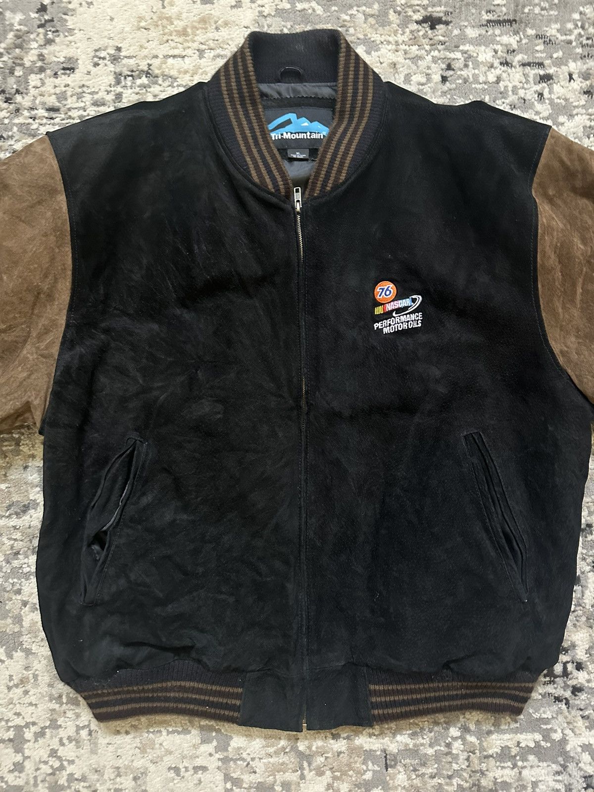 image of 90's Nascar Varsity Jacket in Black, Men's (Size XL)