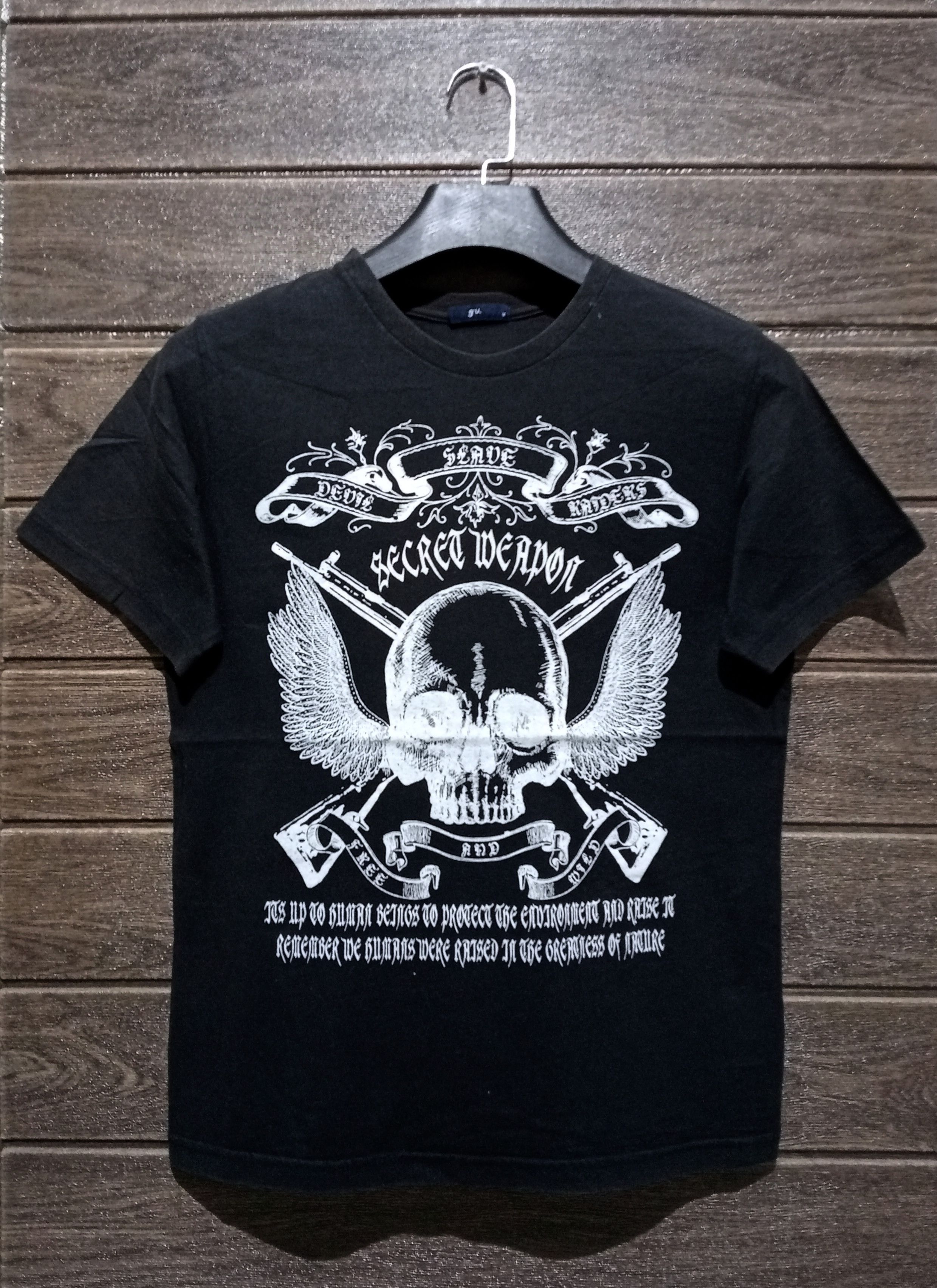 Japanese Brand Vintage G.U. Secret Weapon Skull Tee Size US M / EU 48-50 / 2 - 1 Thumbnail