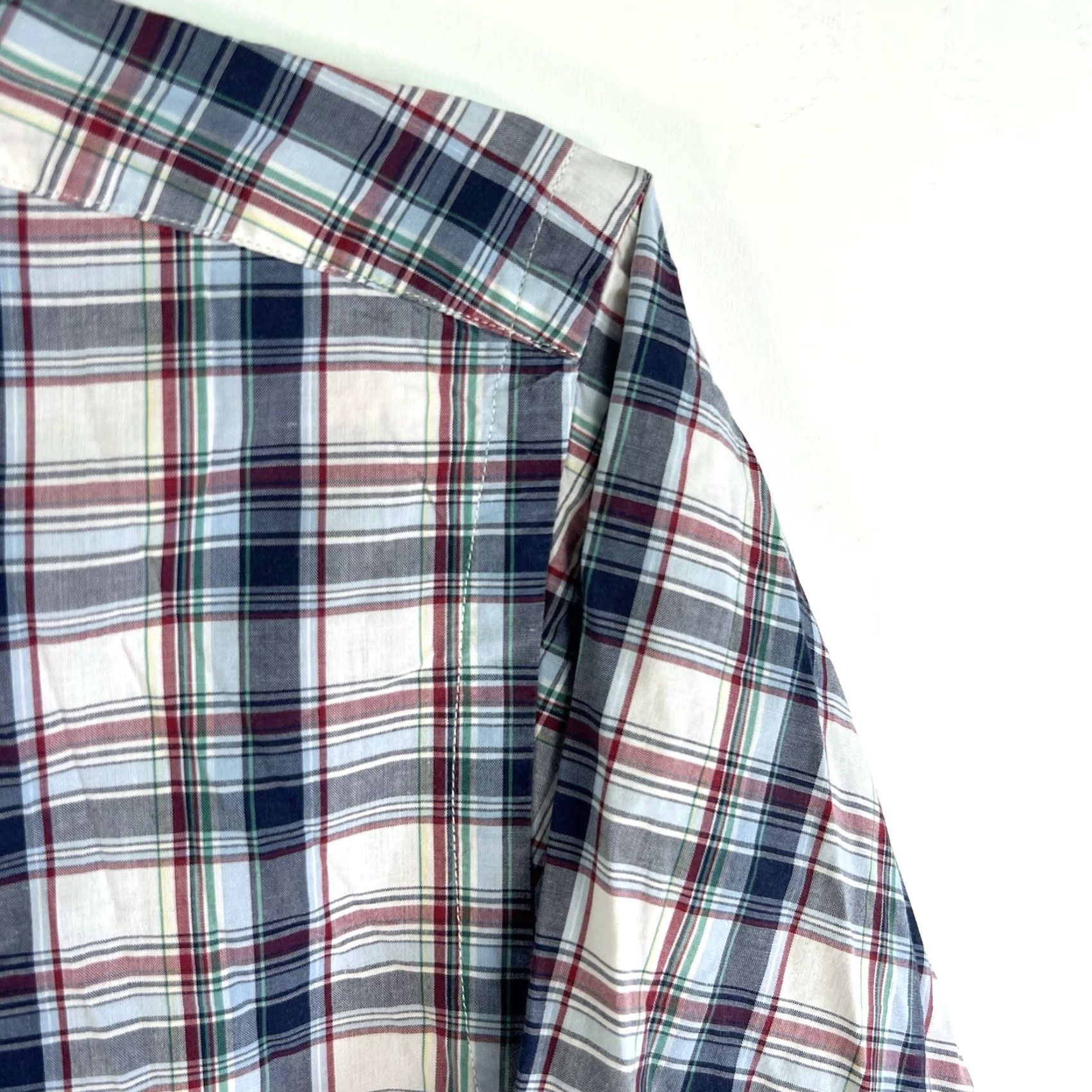 Ralph Lauren VINTAGE Ralph Lauren Button-Up Shirt Men XL Blue Plaid All Seasons Casual Size US XL / EU 56 / 4 - 2 Thumbnail