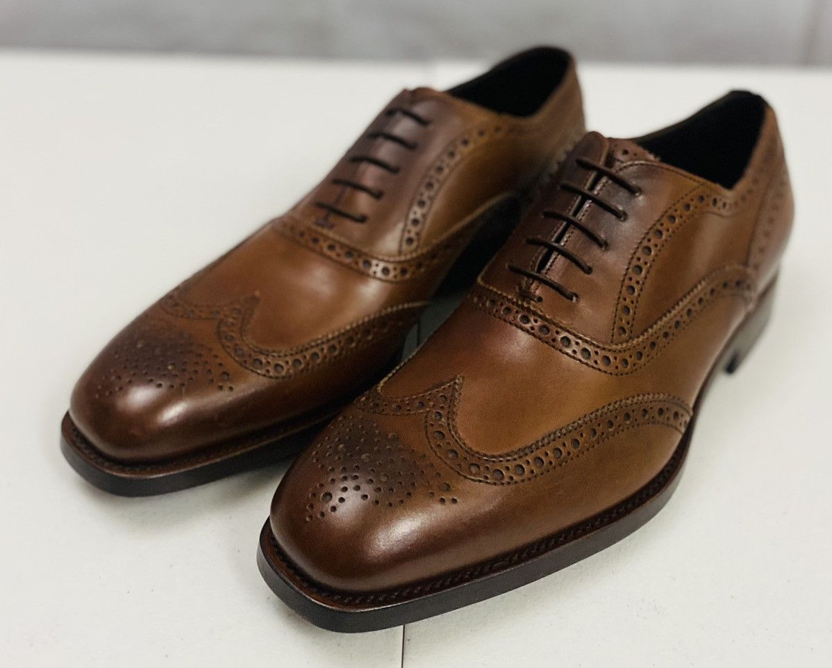 Lidfort Lidfort Brown Princes Leather Brogue Wingtip Oxford 9 US NEW Size US 9 / EU 42 - 13 Thumbnail