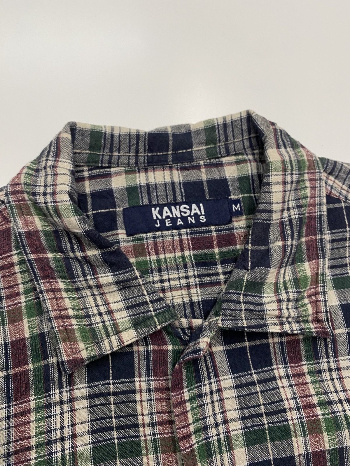 Japanese Brand Vintage Kansai Jeans Plaid Shirt Button Up Size US M / EU 48-50 / 2 - 6 Thumbnail