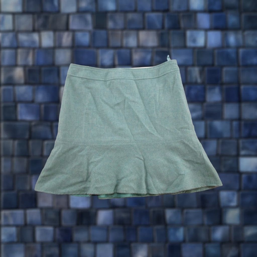 Gap VINTAGE Gap Teal Blue Mini Wool Skirt Size 10 Preppy Style Women Short Lined Spring Fall Mens Womens Size 32" / US 10 / IT 46 - 1 Thumbnail