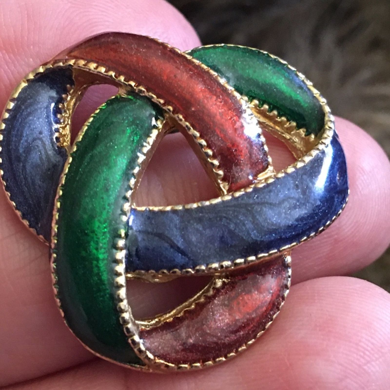 Vintage Vintage multi tone enamel bow pierced earrings Size ONE SIZE - 3 Thumbnail