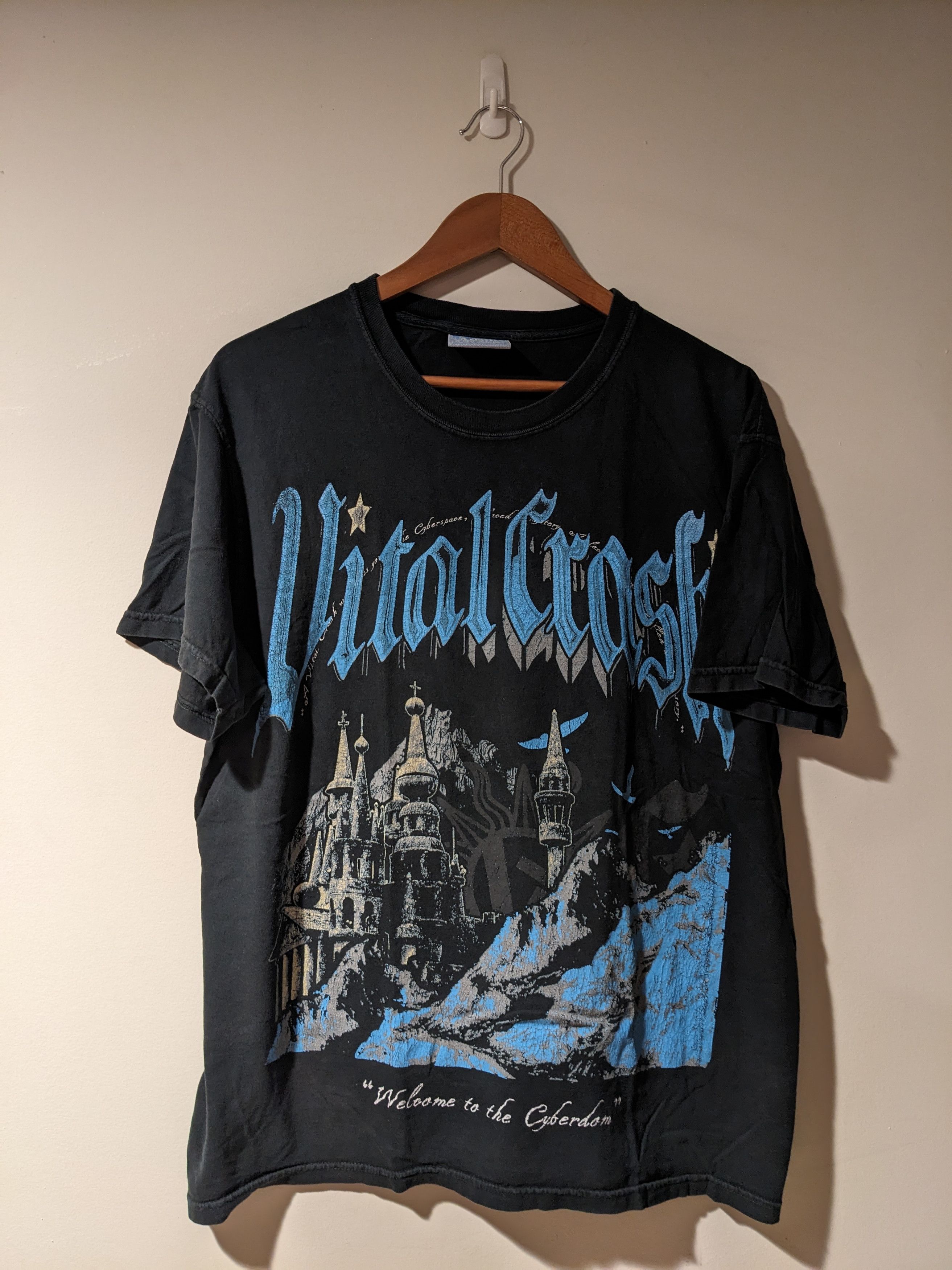 image of Vital Studios X Crash Vancouver Castle Cyberdom T-Shirt in Black, Men's (Size Large)