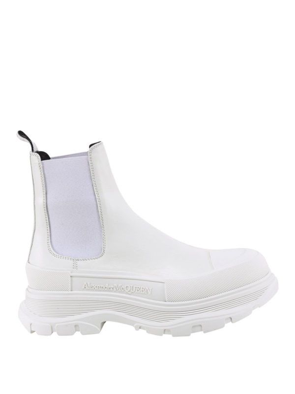 Alexander McQueen o1y1024 Ankle Boots in White Size US 7 / EU 40 - 1 Thumbnail