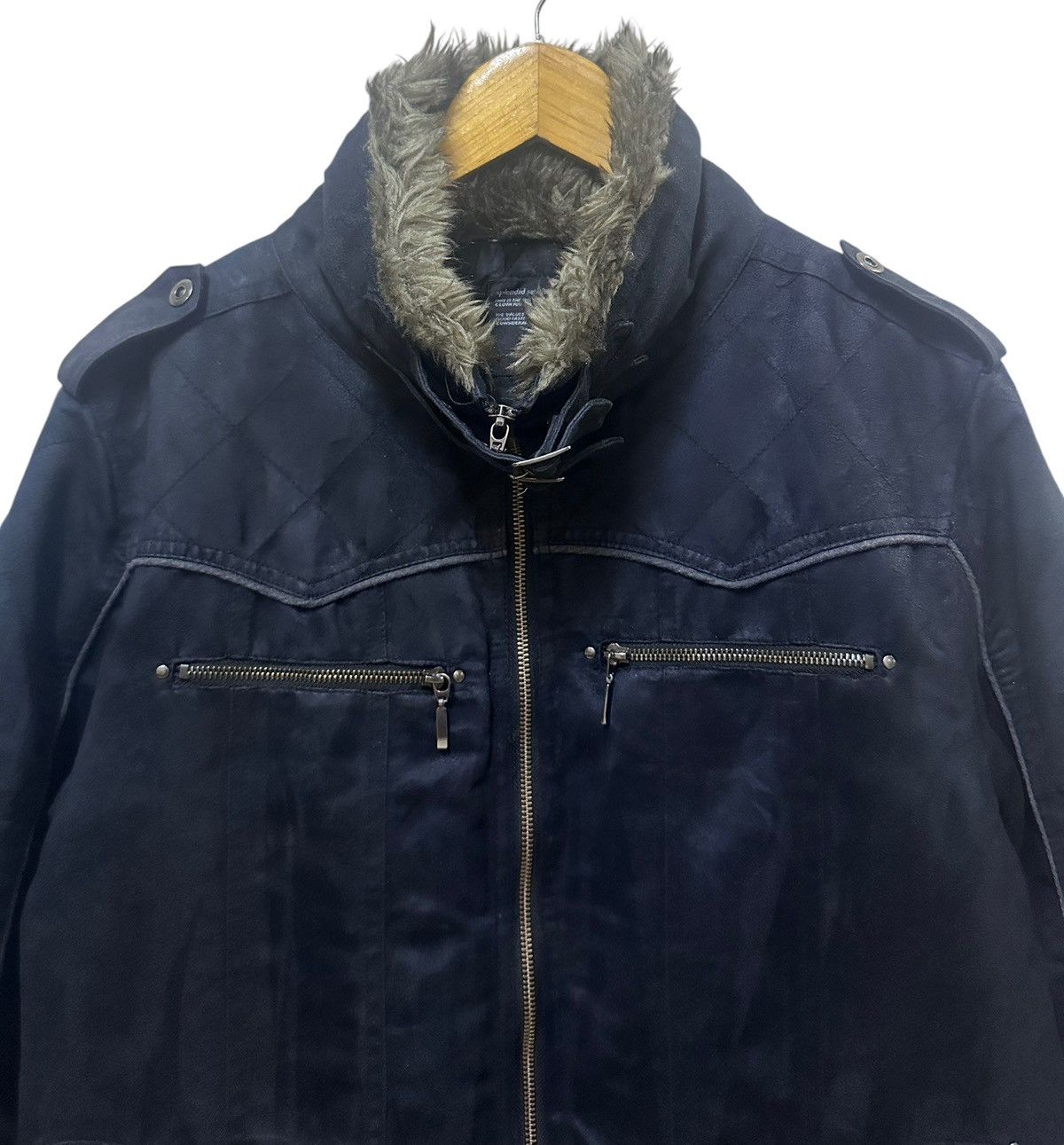 Japanese Brand × Vintage Japanese Splendid Satisfaction Moleskin Fur Collar Jacket Size US M / EU 48-50 / 2 - 3 Thumbnail