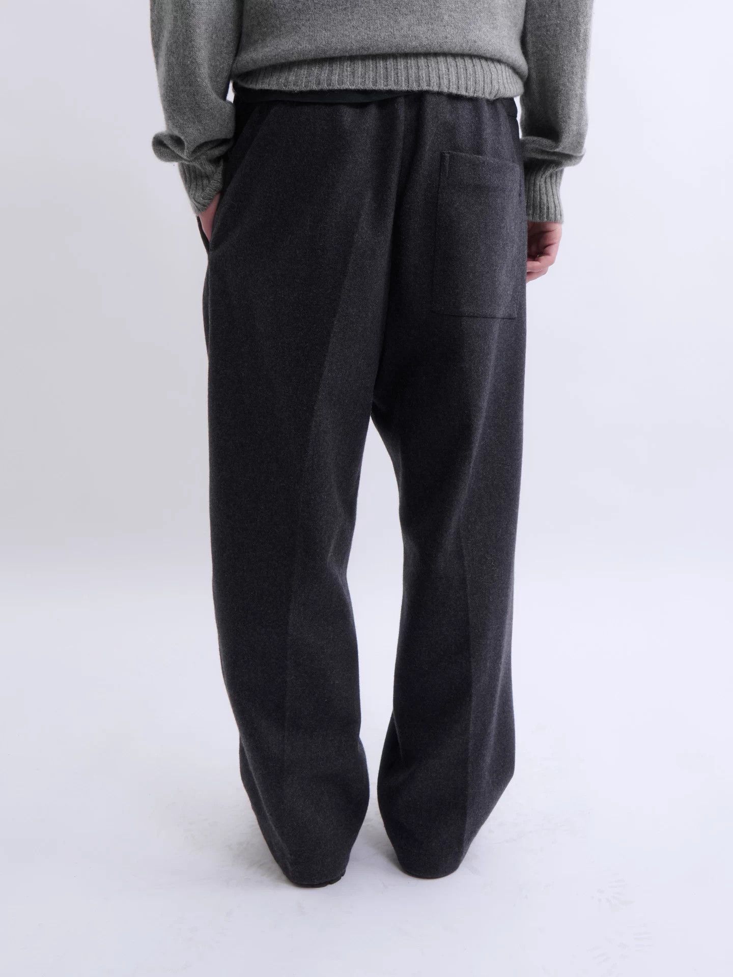 OAMC OAMC Dark Gray Wool Drawstring Straight Pants Vintage Size US 34 / EU 50 - 6 Thumbnail