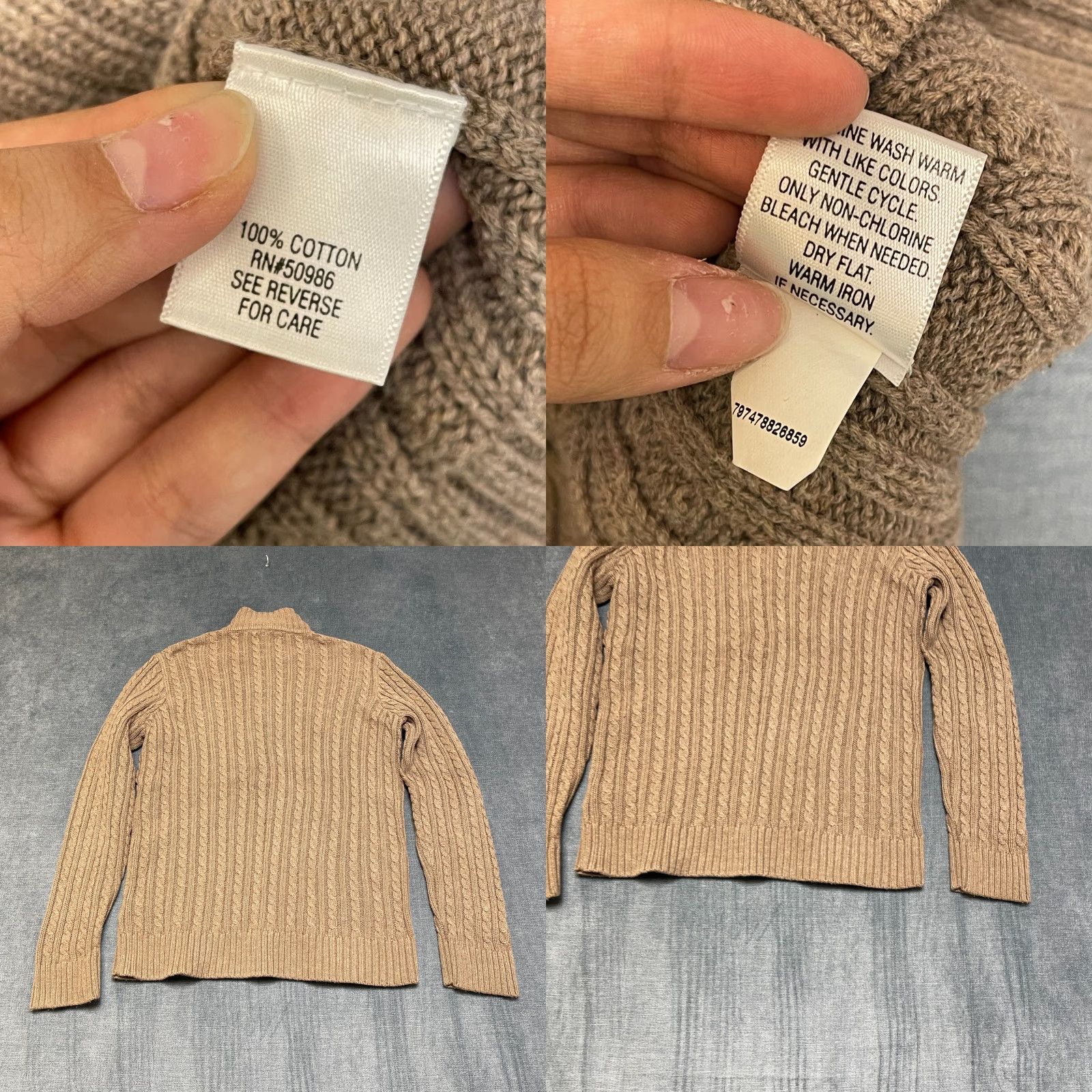Croft & Barrow Croft & Barrow Ribbed Sweater Womens Medium Brown Cable Knit Cotton Mock Neck Pullover Knit Casual Size M / US 6-8 / IT 42-44 - 8 Thumbnail