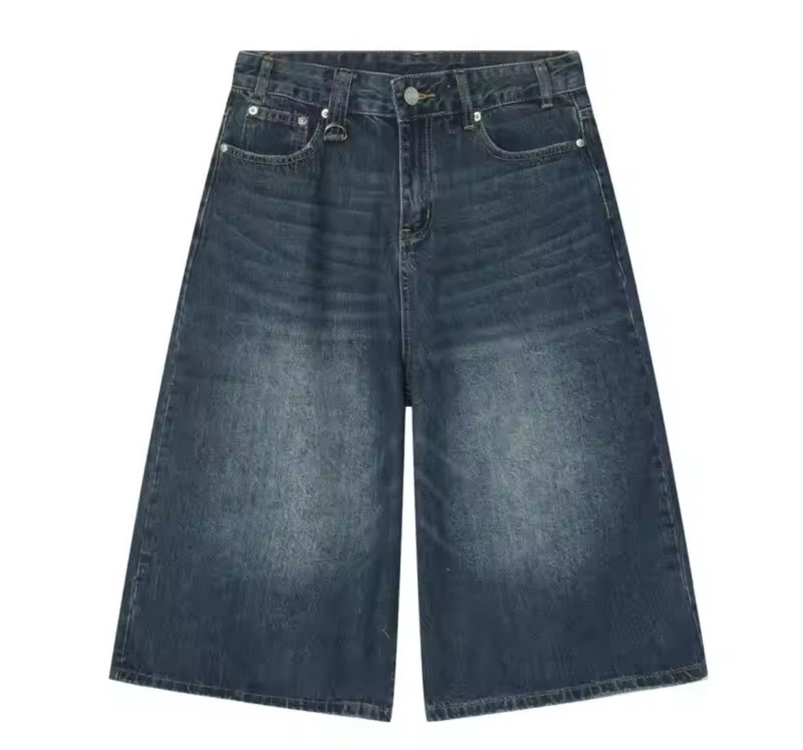 Japanese Brand Y2K Blue Short Wide Leg Jeans Unisex Size US 31 - 4 Thumbnail