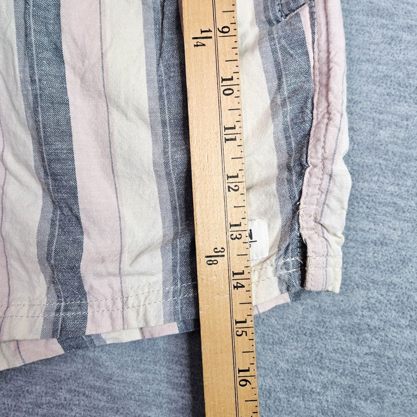 Katin Katin Shorts Men S Striped Casual Drawstring Elastic Waist Cotton Linen Size US 29 - 7 Thumbnail