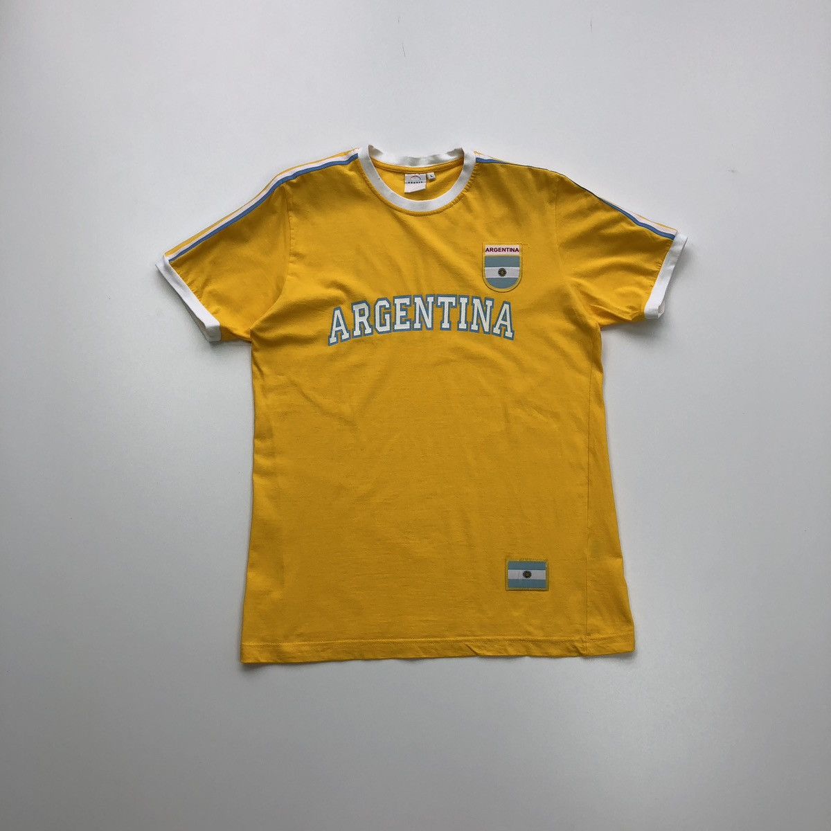 Bogner Bogner Argentina #10 Maradona Vintage T-Shirt Yellow Rare Size US L / EU 52-54 / 3 - 1 Thumbnail