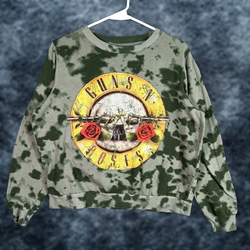 Vintage Guns N' Roses Band Promo Sweater Womens Medium Green Sweatshirt Pullover Size M / US 6-8 / IT 42-44 - 1 Thumbnail