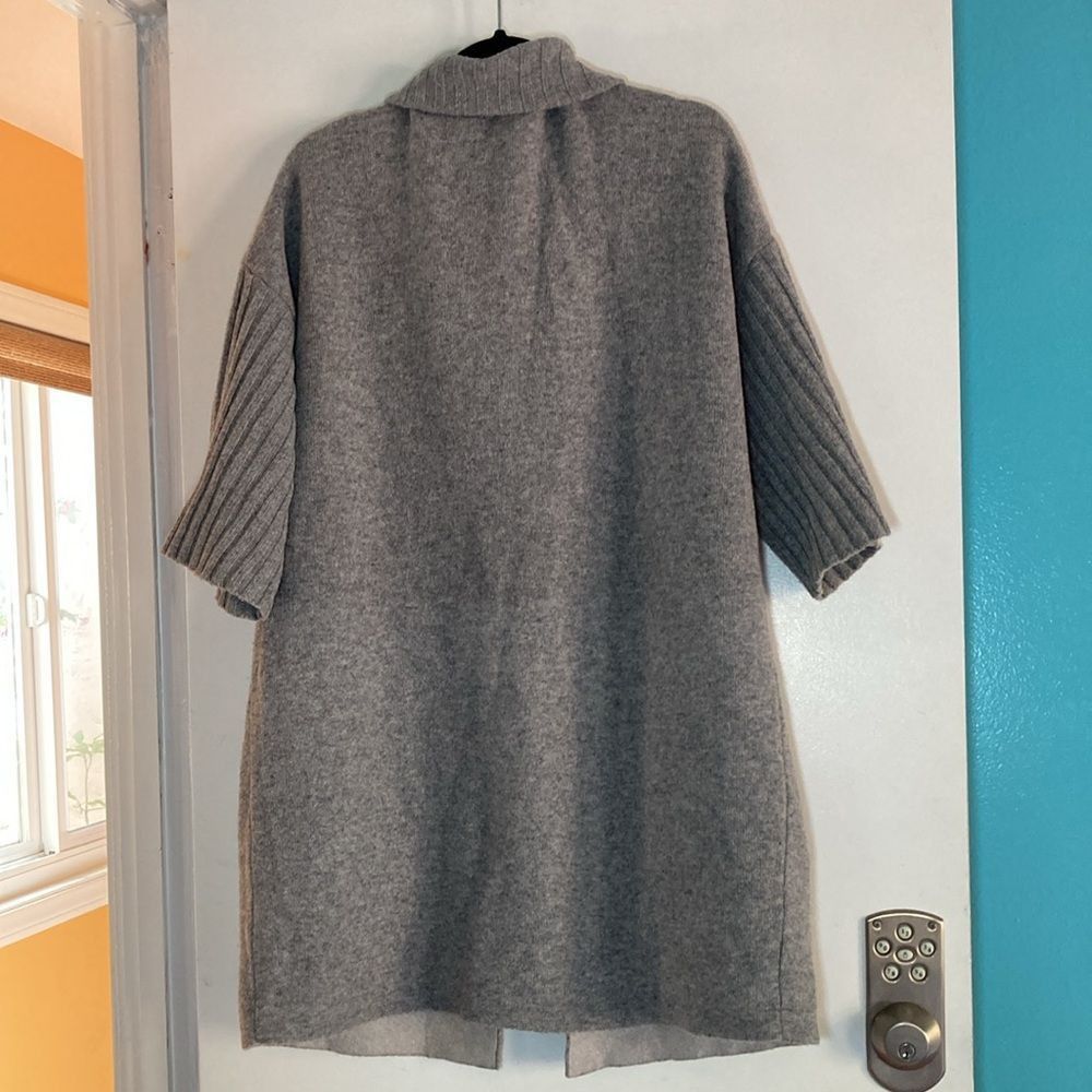 Other AIDA Womens Size M Gray Long Cardigan Sweater Wool Blend One Size M / US 6-8 / IT 42-44 - 4 Thumbnail
