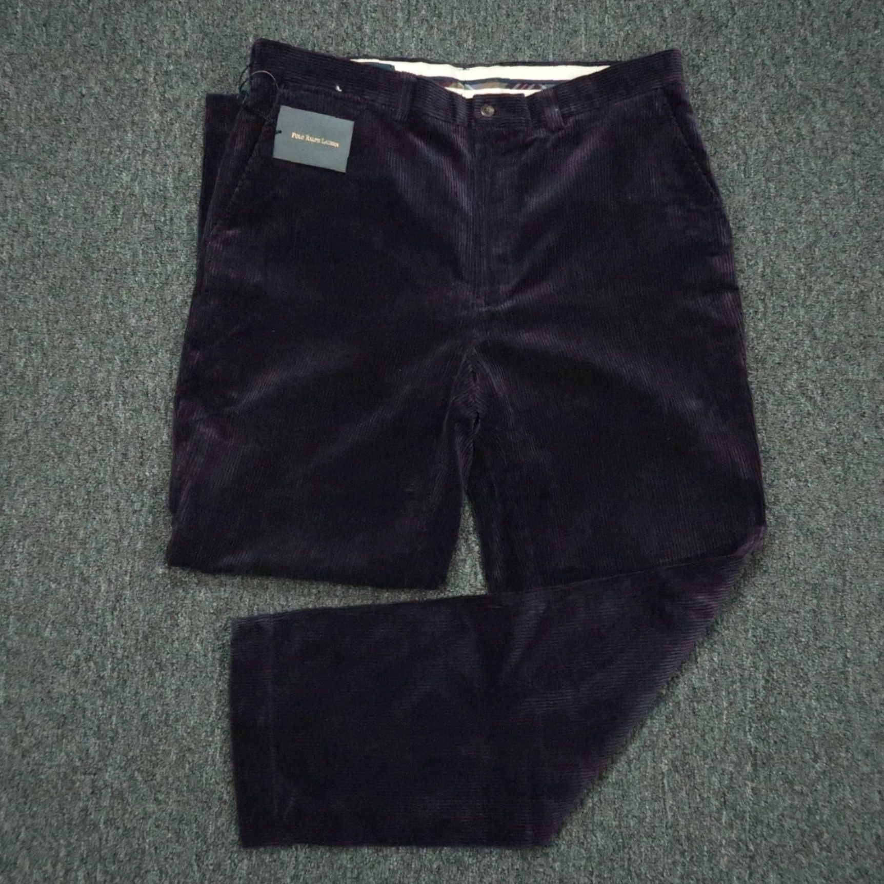 Polo Ralph Lauren VINTAGE Polo Ralph Lauren Pants Men 35x30 Purple Corduroy PRL Cords Straight Size US S / EU 44-46 / 1 - 2 Thumbnail