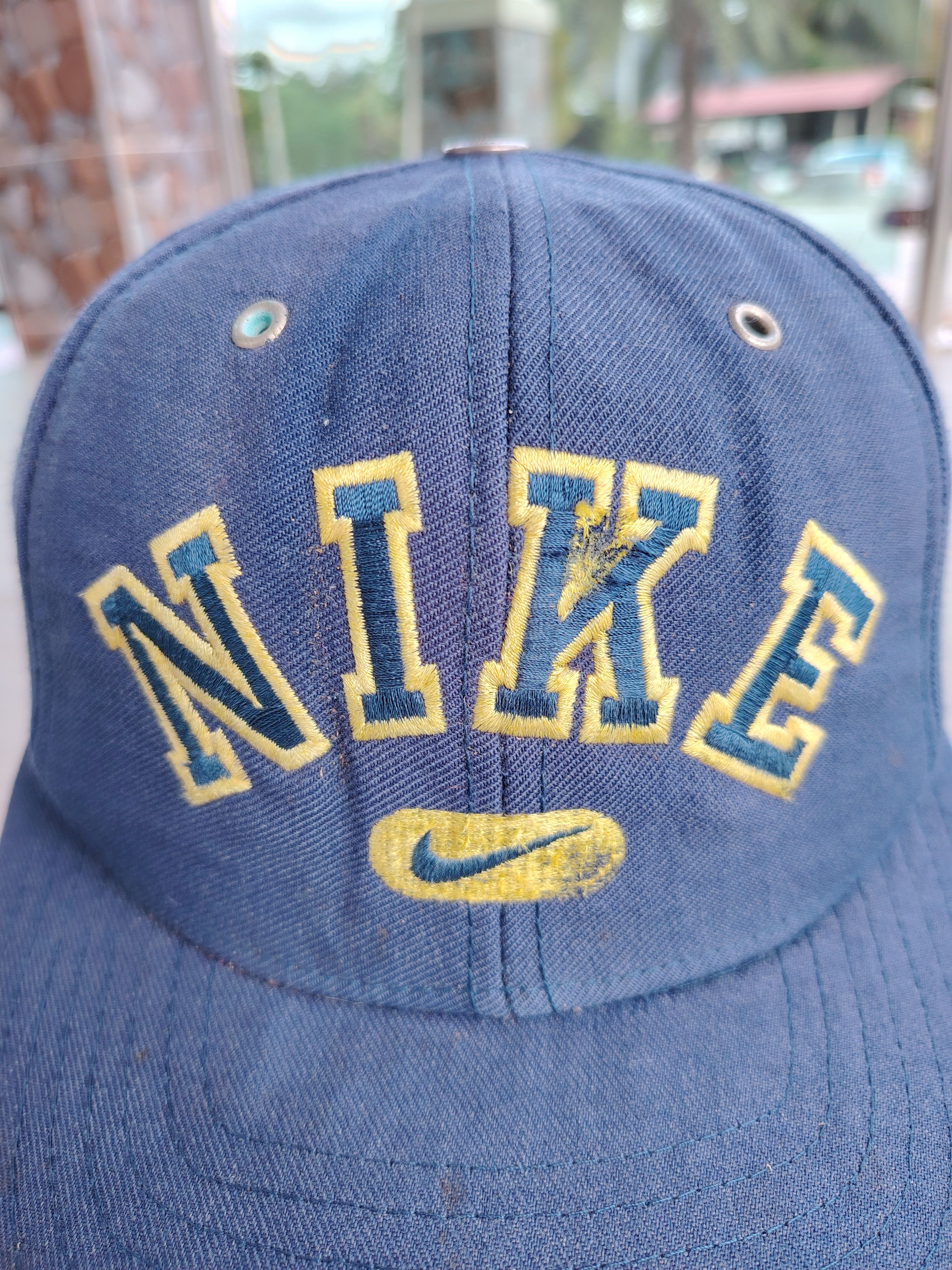 Nike Vintage 90's Nike Emboidered Distressed Faded Hat Size ONE SIZE - 2 Thumbnail