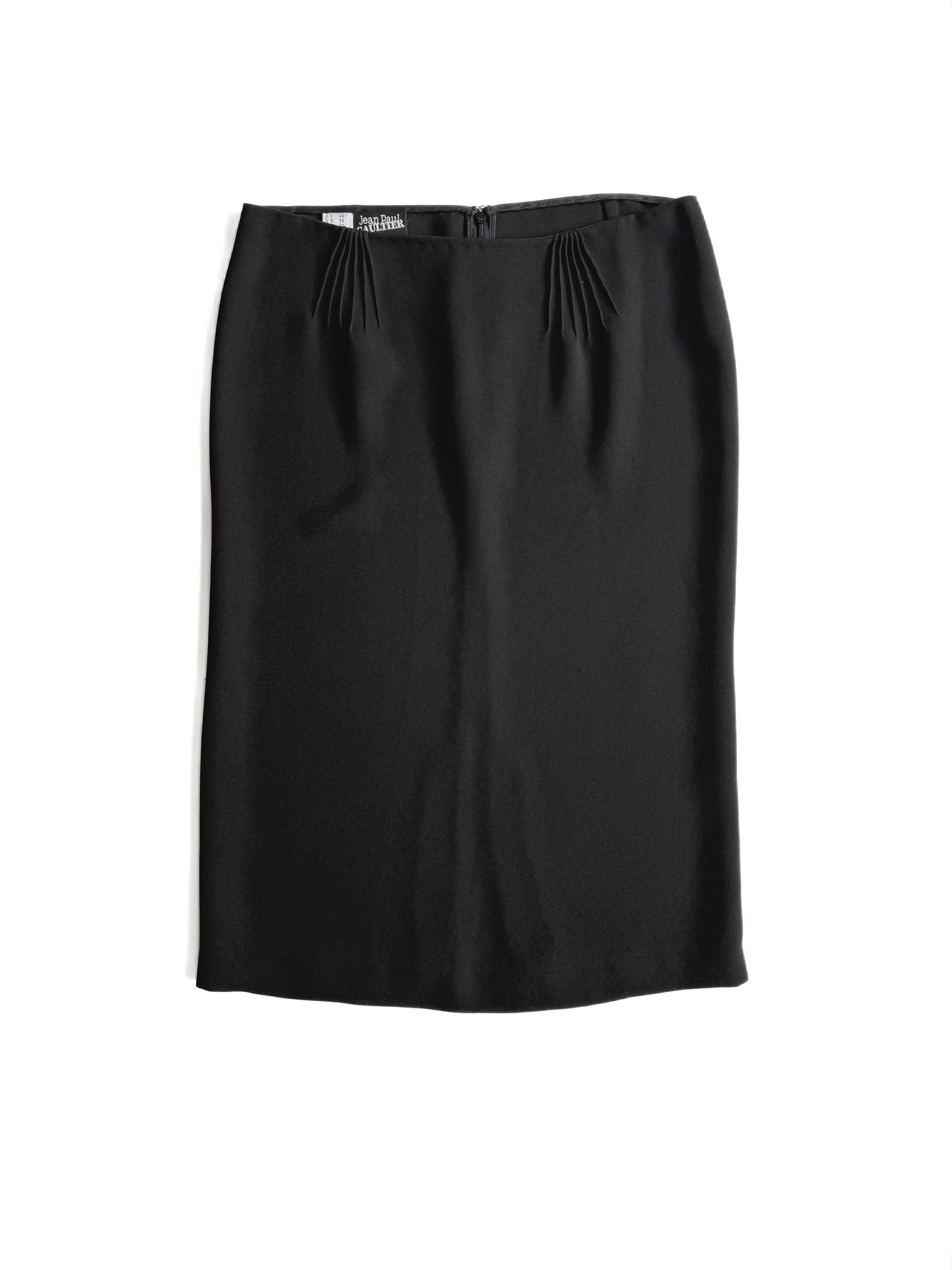Jean Paul Gaultier Jean Paul Gaultier Femme Vintage Pencil Skirt Pleated Waist Size 28" / US 6 / IT 42 - 1 Thumbnail