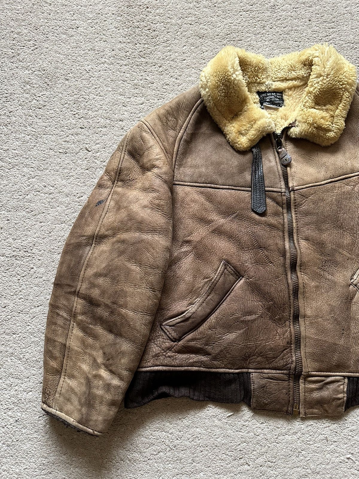 Avirex 1990s Avirex Type-B6 Sheepskin Aviator Jacket Size US L / EU 52-54 / 3 - 3 Thumbnail