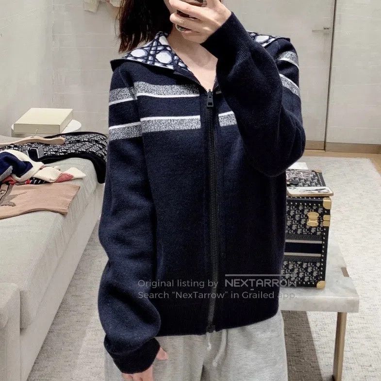 Dior Dior Printed Reversible Hooded Cashmere Sweater| Size S / US 4 / IT 40 - 8 Thumbnail
