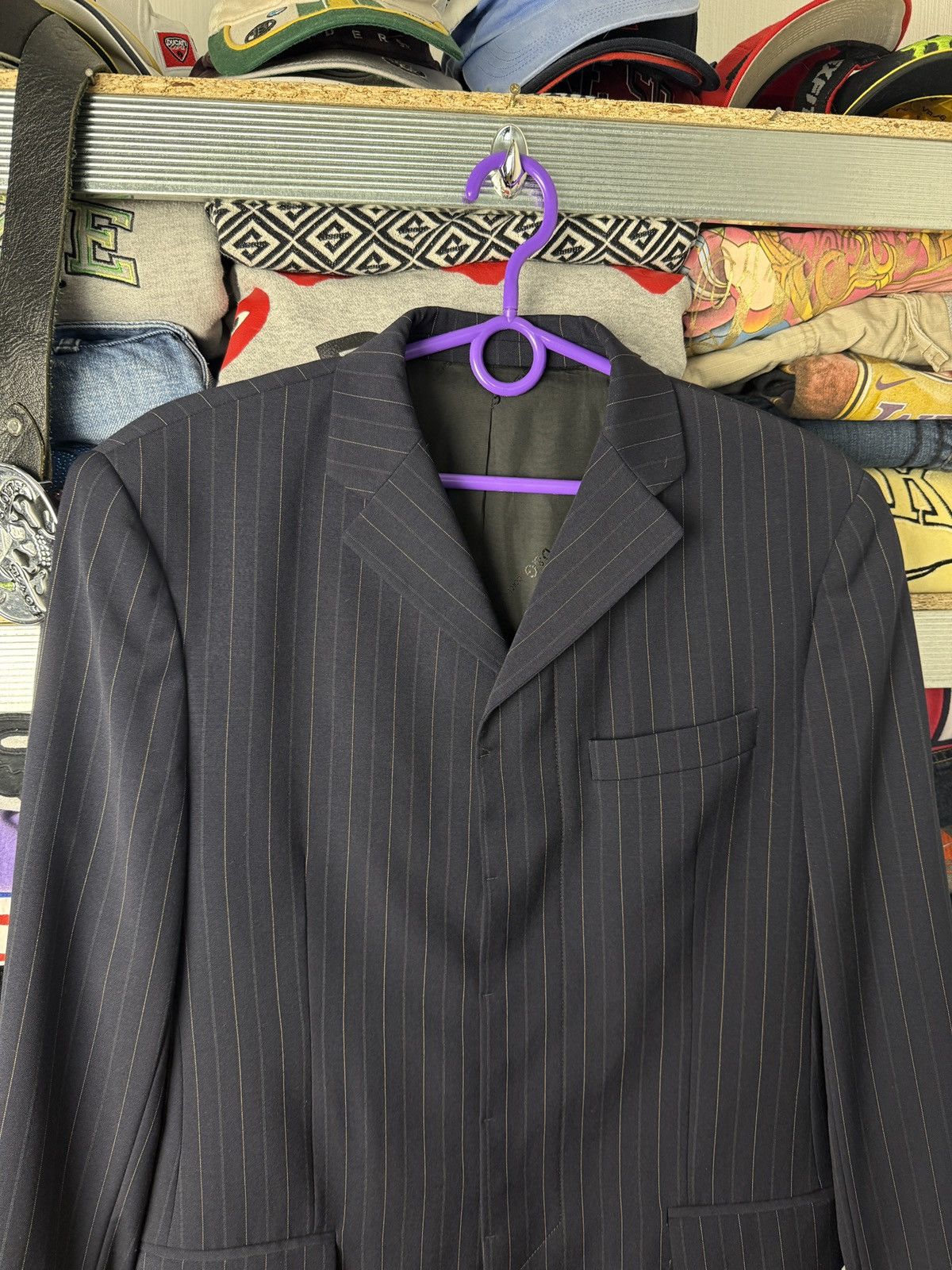 Dolce & Gabbana Dolce & Gabbana Luxury Suit Striped Size 48R - 4 Thumbnail