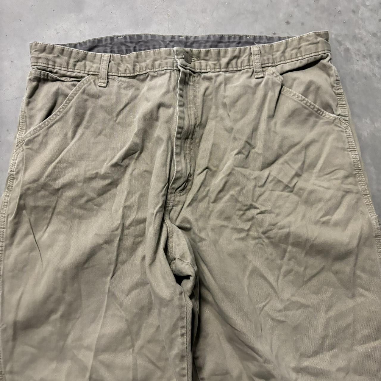 Japanese Brand × Vintage Crazy Vintage Y2K/2000s Baggy Khaki Skater Carpenter Workwear Pants! Size US 36 / EU 52 - 5 Thumbnail
