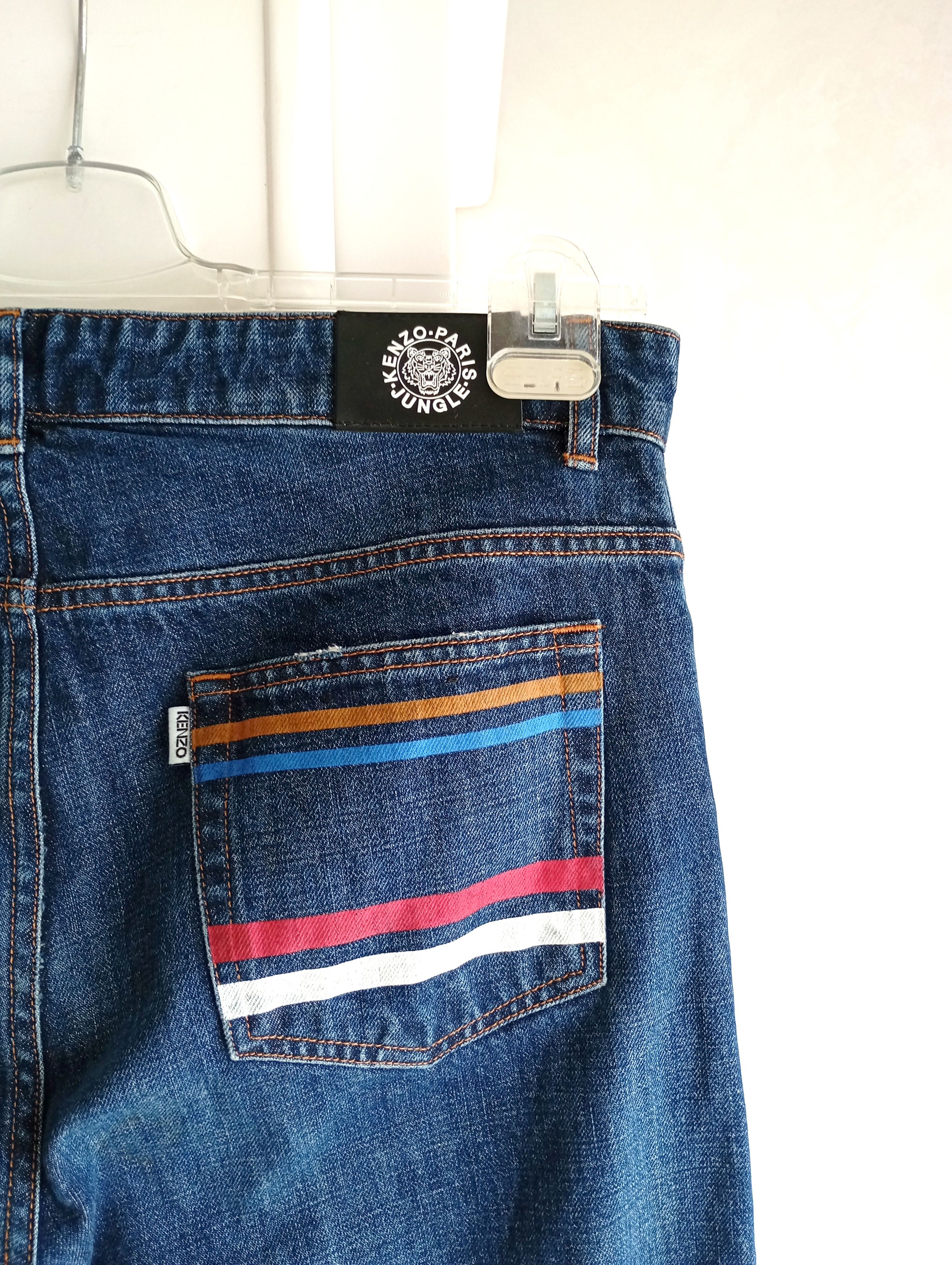 Kenzo × Vintage Kenzo Paris Jungle Signature Logo Luxury Jean Pants Size US 32 / EU 48 - 15 Thumbnail