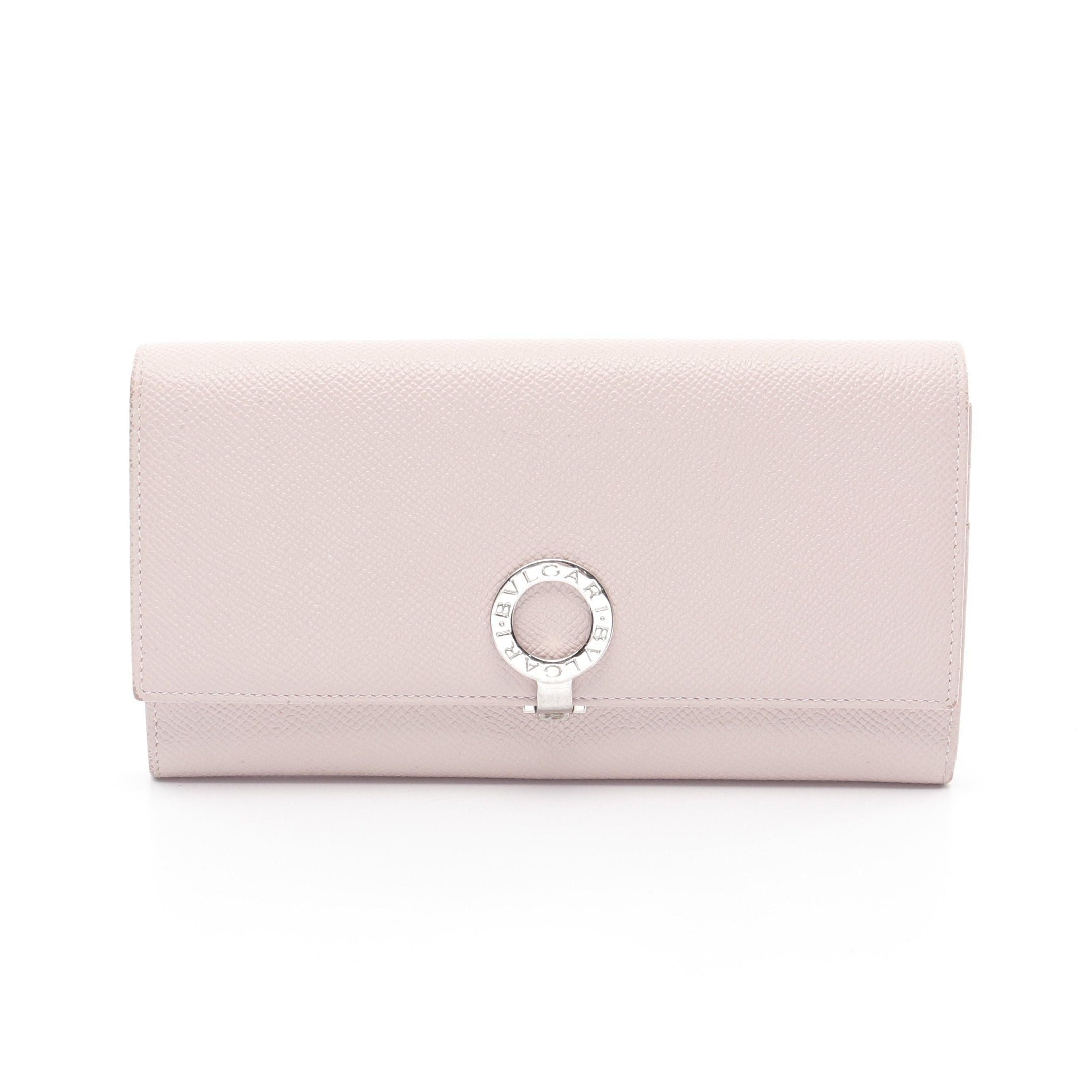 Bvlgari Bvlgari Bulgari Clip Bi-Fold Long Wallet Leather Light Pink Size ONE SIZE - 1 Thumbnail