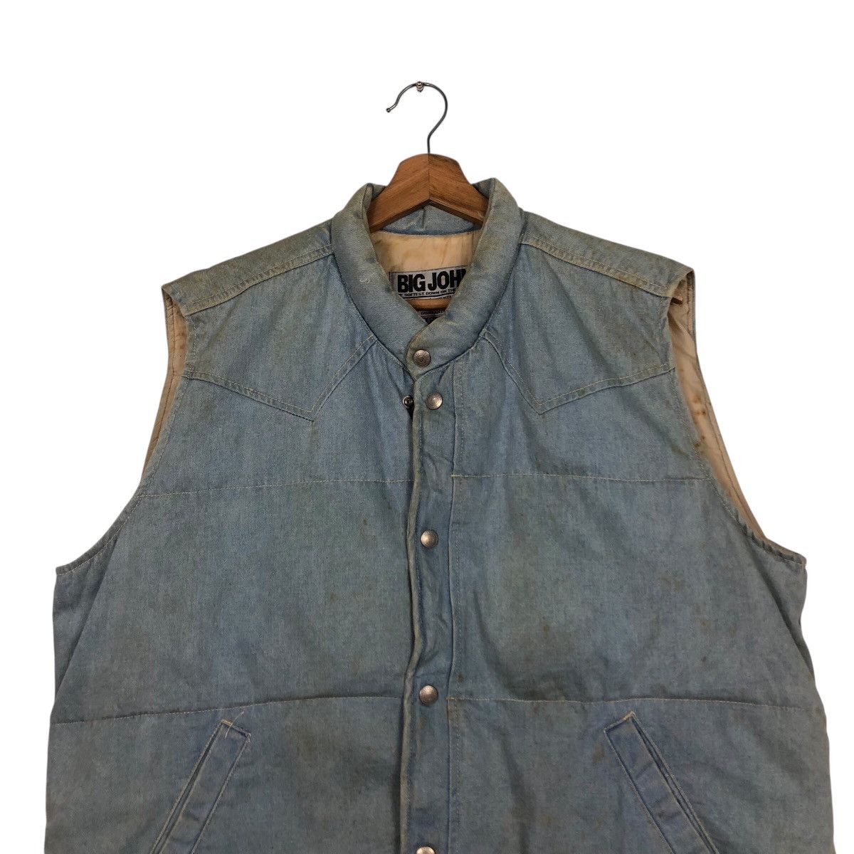 Japanese Brand Big John Vintage Duck-Lined Denim Vest Size US L / EU 52-54 / 3 - 4 Thumbnail