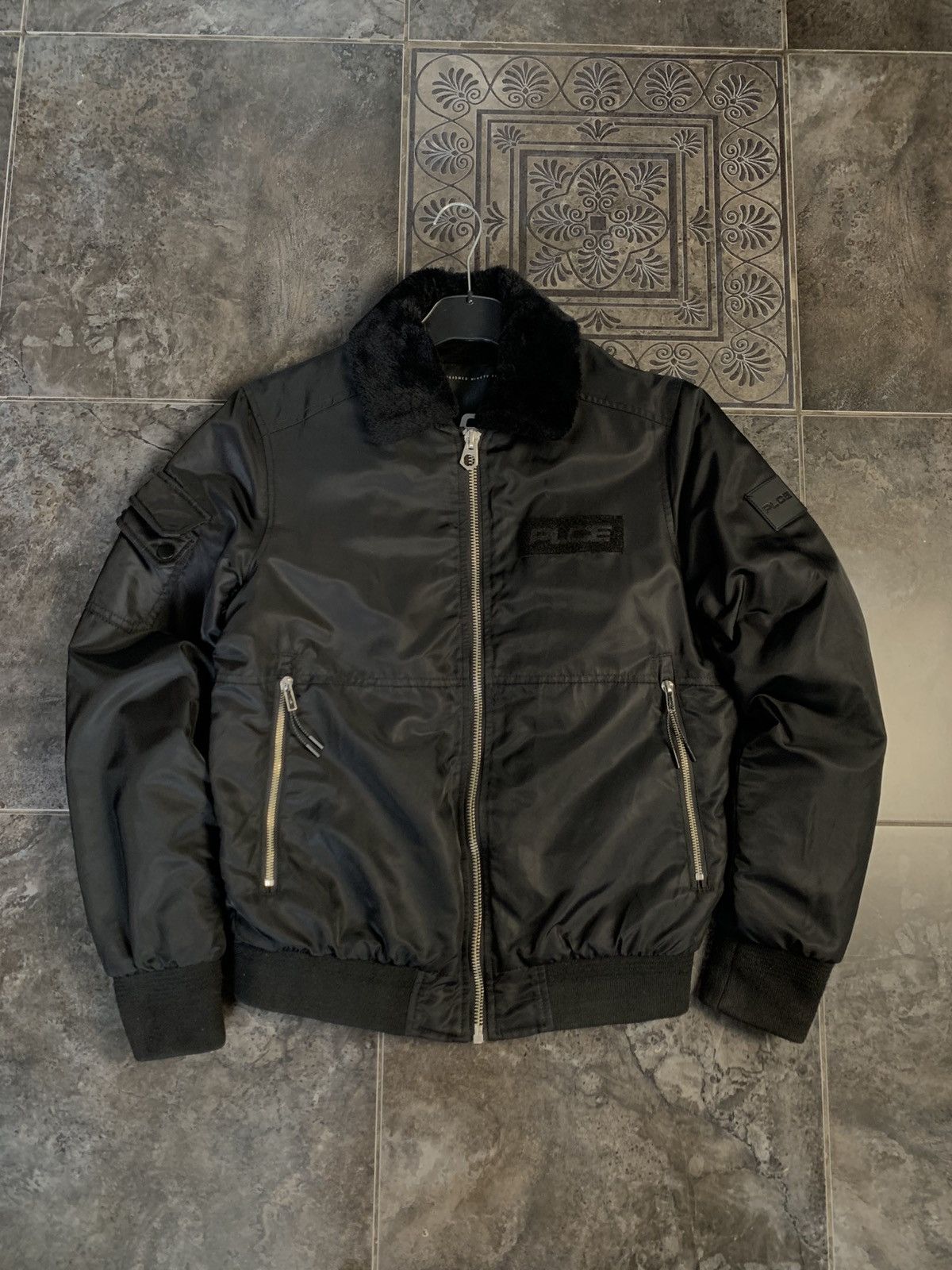 Vintage 883 Police Fur Bomber Jacket Size US S / EU 44-46 / 1 - 1 Thumbnail