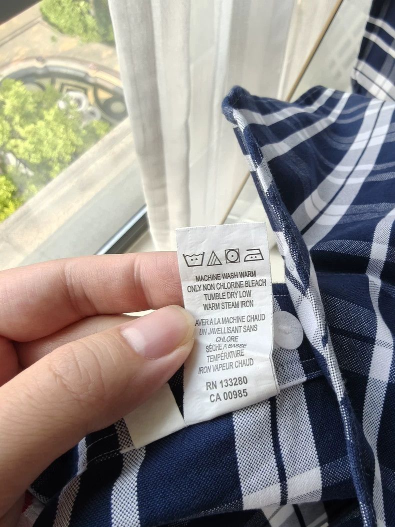 Thom Browne Thom Browne Blue and white checkered shirt Size US S / EU 44-46 / 1 - 4 Thumbnail