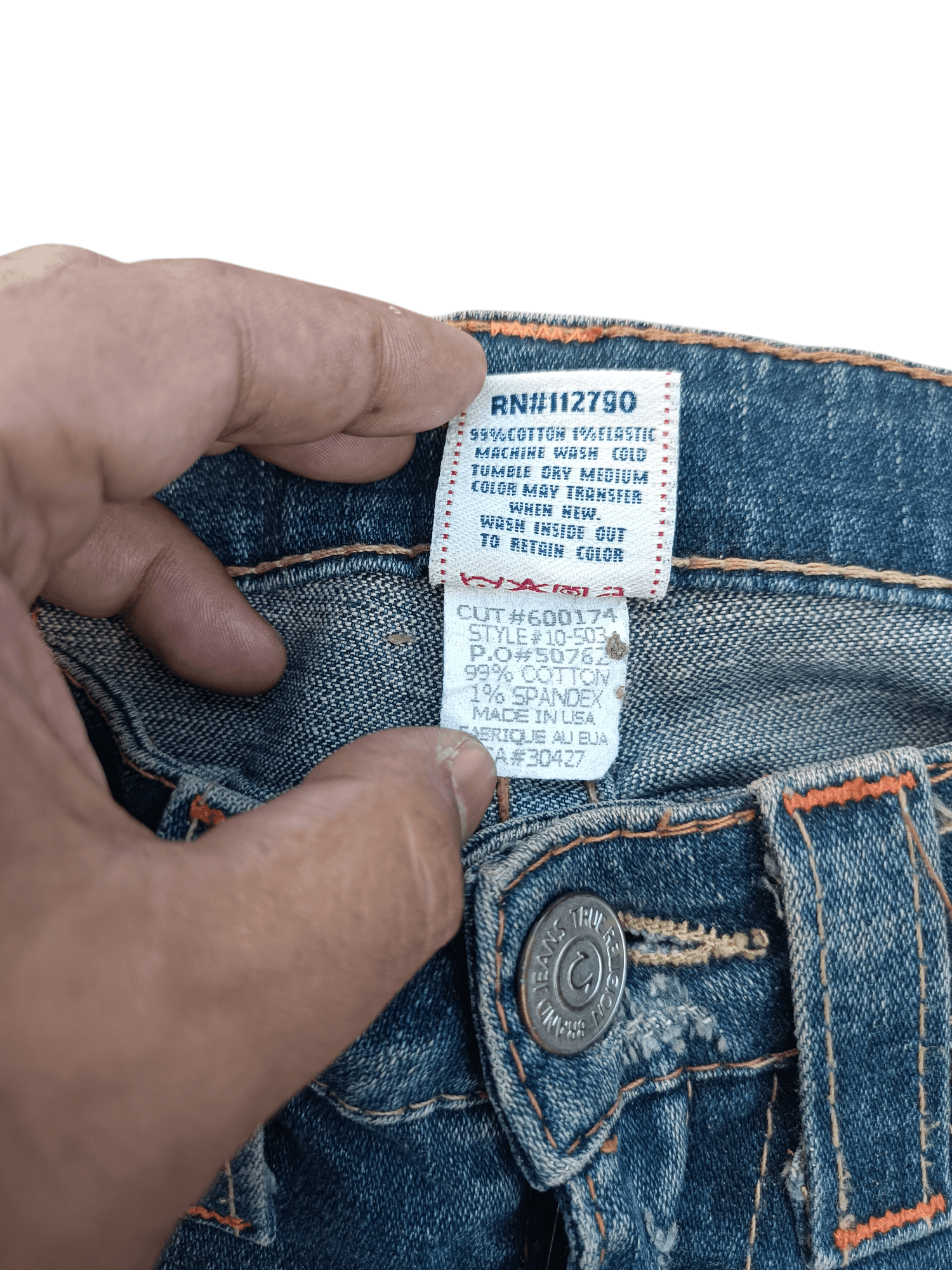 American Apparel × True Religion VINTAGE FLARED 💥 TRUE RELIGION DISTRESSED JOEY DENIM TR12 Size 27" / US 4 / IT 40 - 5 Thumbnail