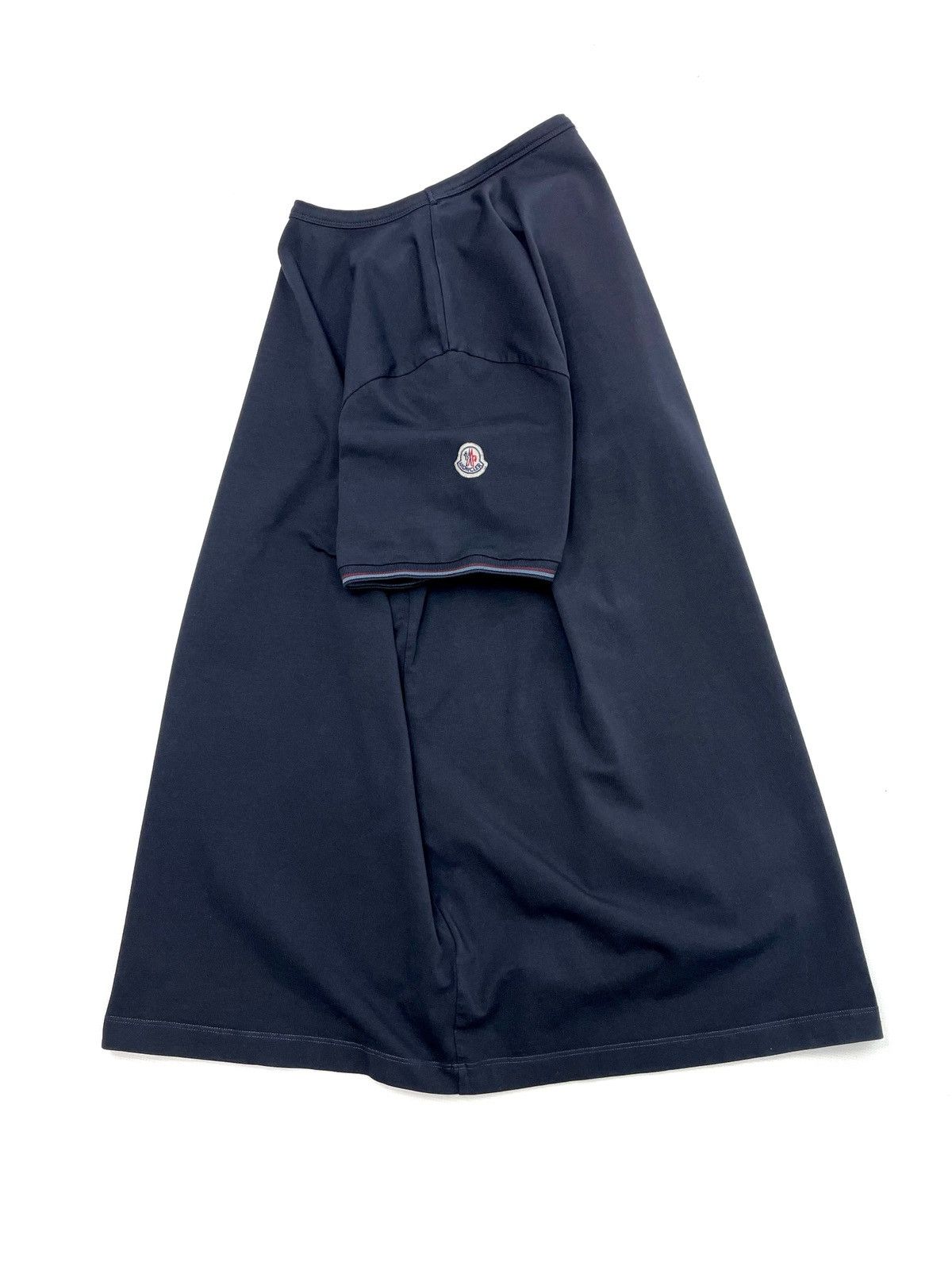 Moncler Moncler Slim Fit Tricolour Sleeve T-Shirt – Navy Size US XL / EU 56 / 4 - 4 Thumbnail