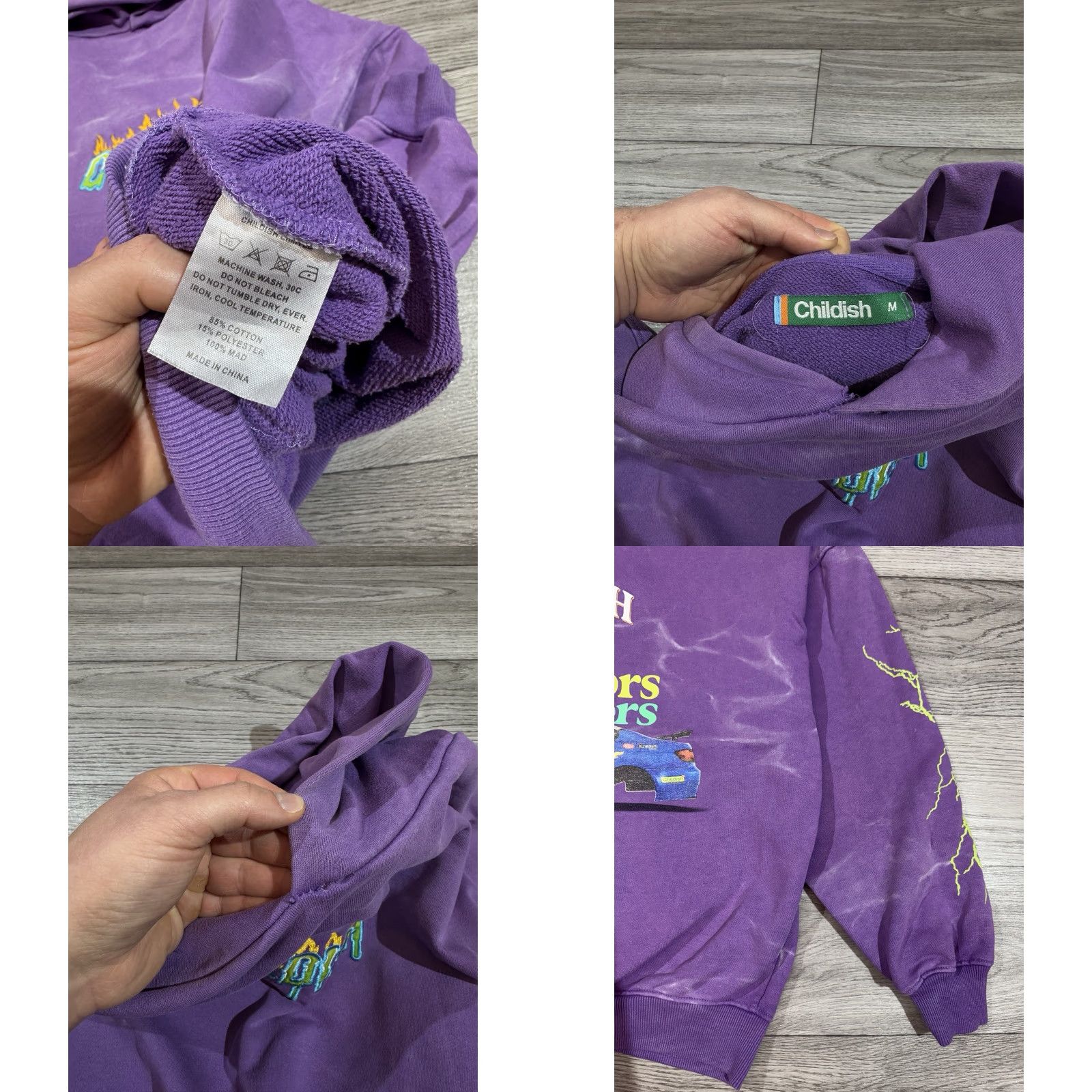 Vintage Childish TGF Bros Hoodie Mens oversized Purple Medium Slim Pullover Heavyweight TGF Bros Size US M / EU 48-50 / 2 - 9 Thumbnail