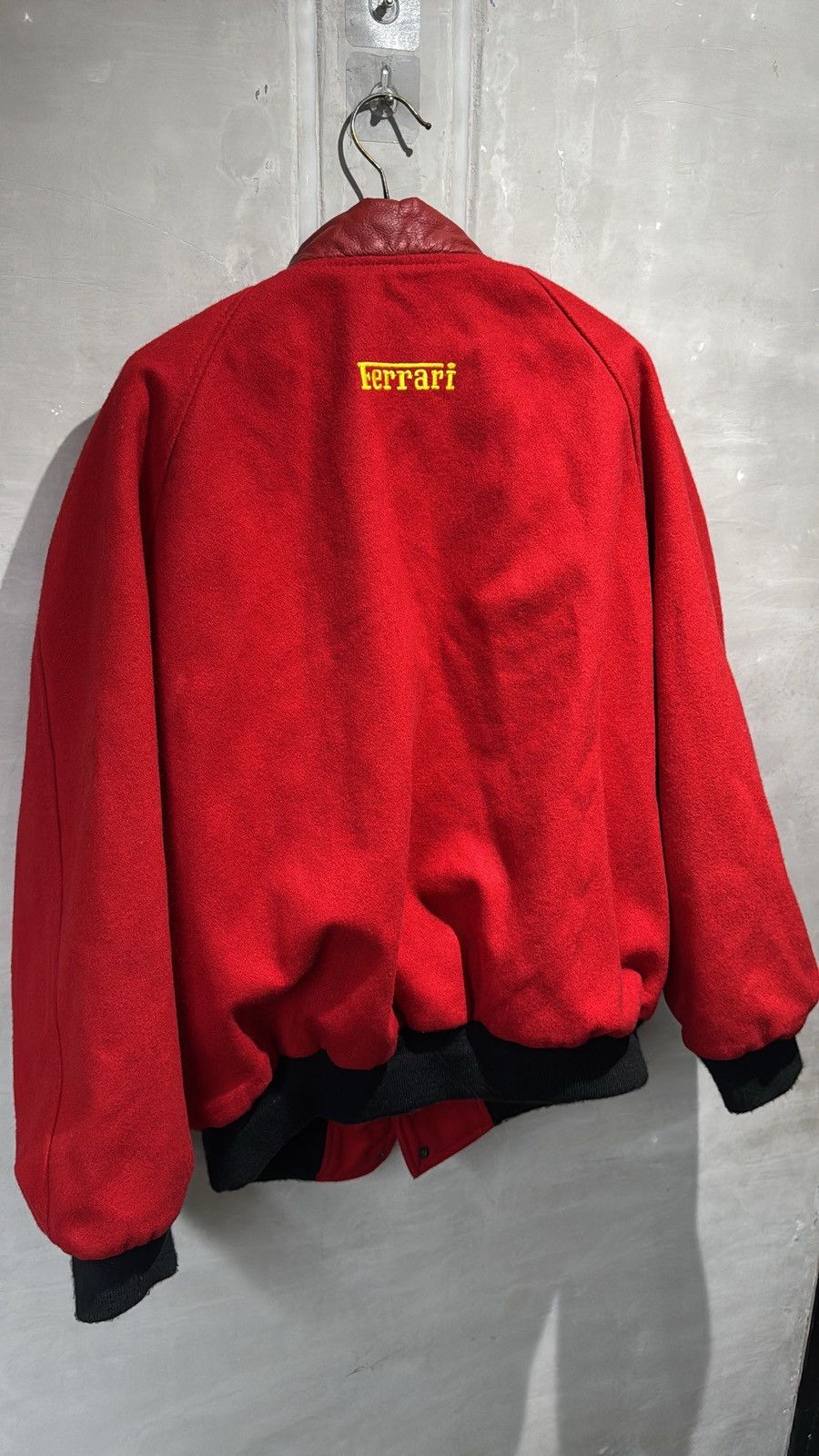Ferrari vintage 90s scuderia ferrari wool leather varsity jacket Size US XL / EU 56 / 4 - 16 Thumbnail