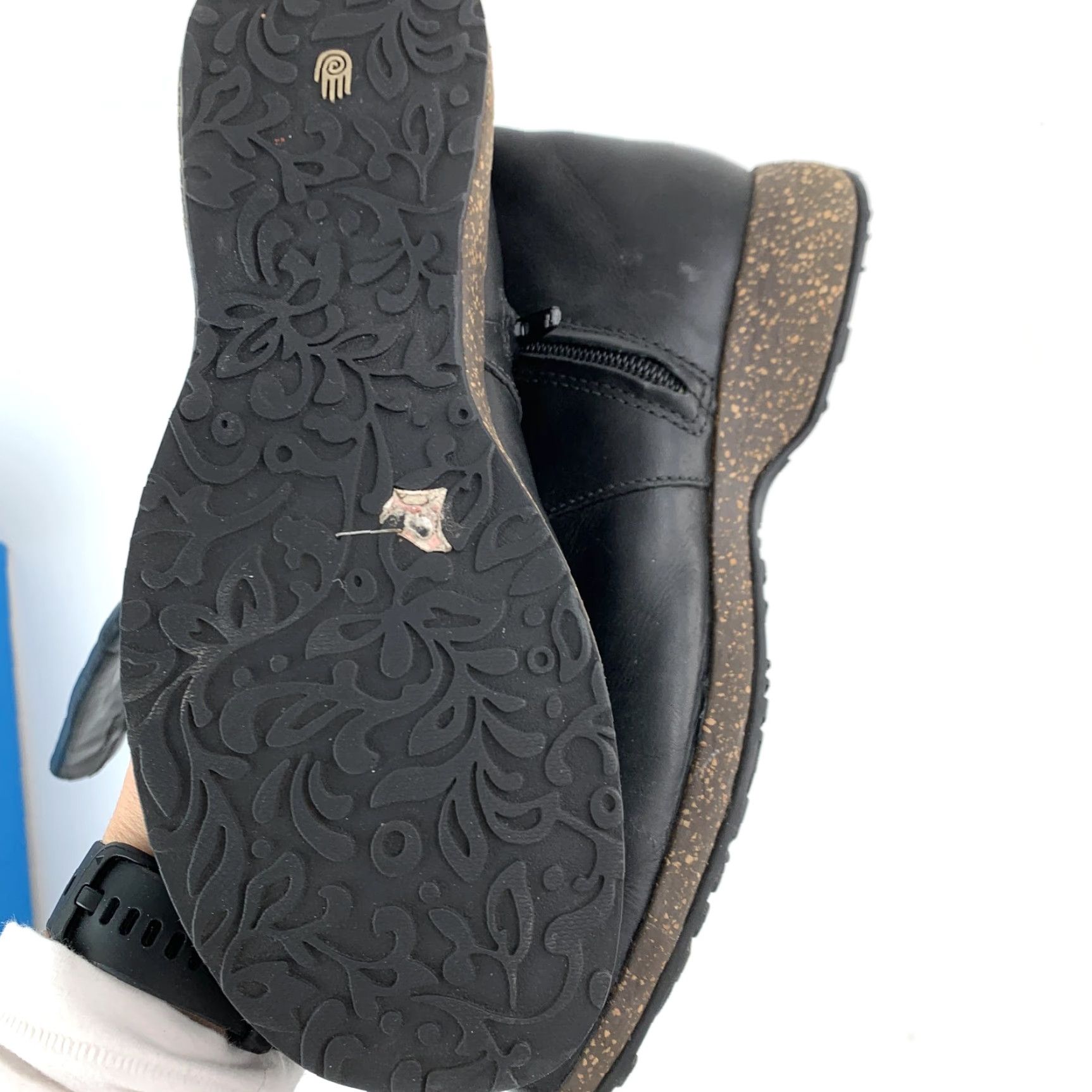 Teva Teva Women's Leather Mid-Calf Riding Boots Black US 6 EU 37 Side Zip Button Boot Casual Everyday Winter Size US 6 / IT 36 - 7 Thumbnail