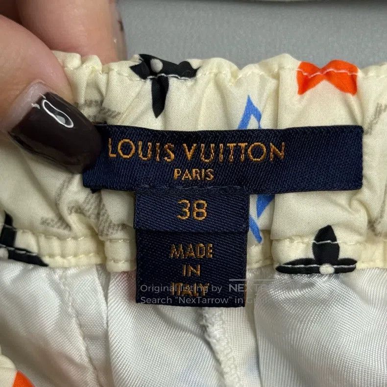 Louis Vuitton Louis Vuitton White playing card full logo nylon shorts Size 37" - 5 Thumbnail